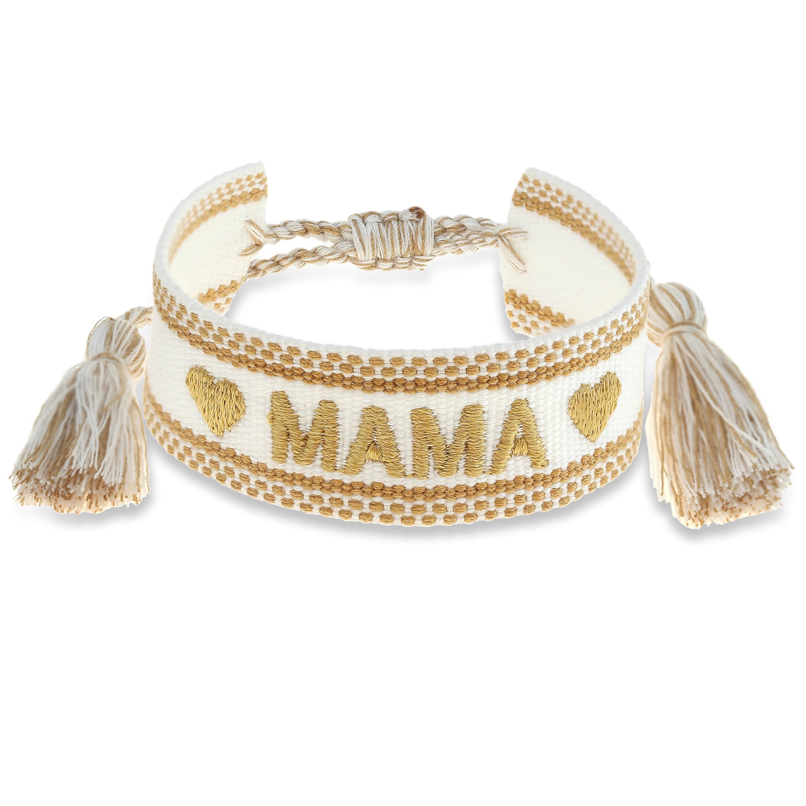 Made by Nami Armband Gewebt Damen mit Schriftzug in verschiedenen Varianten günstig online kaufen