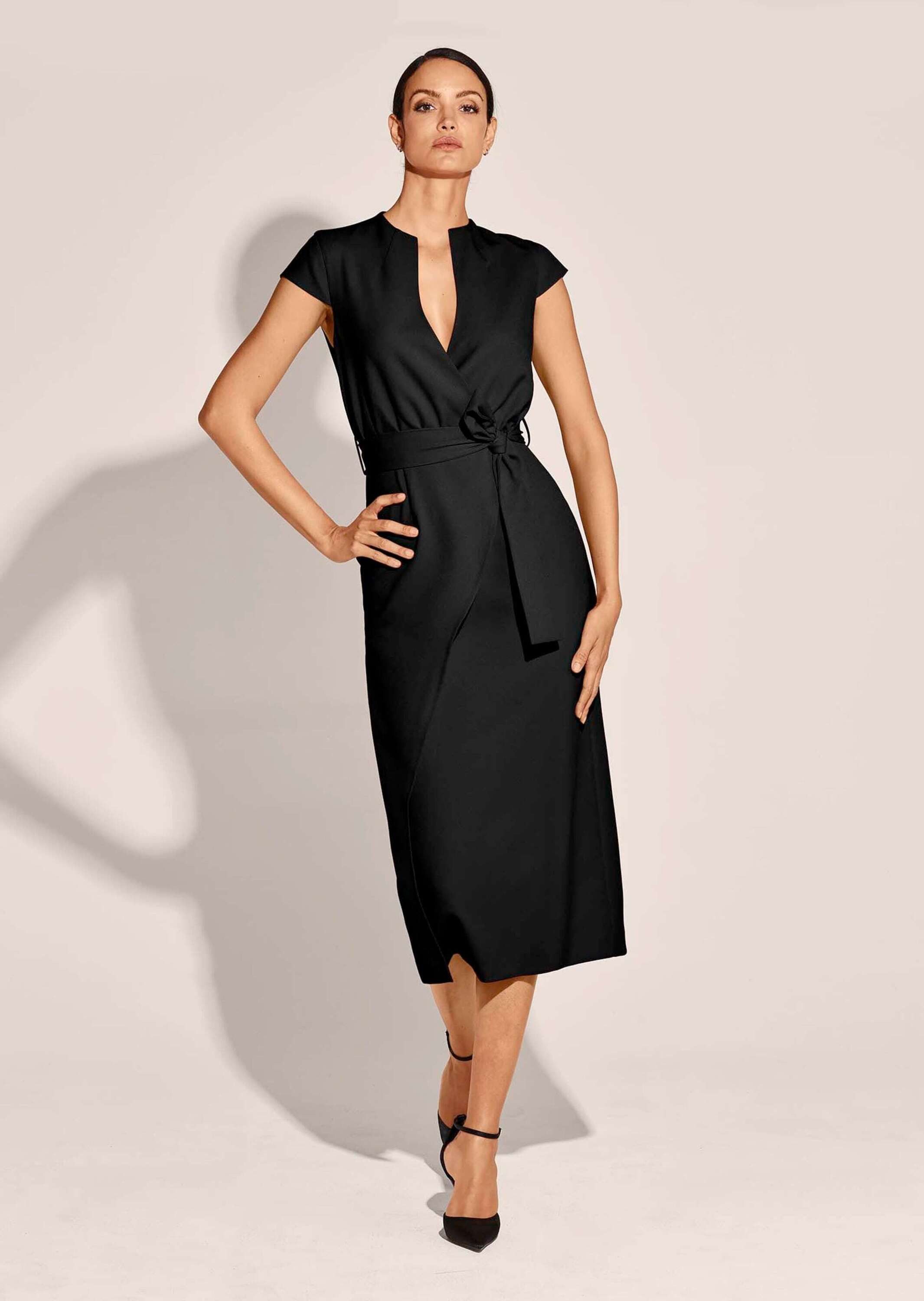 Maxikleid Elegantes Midi-Kleid in Wickeloptik