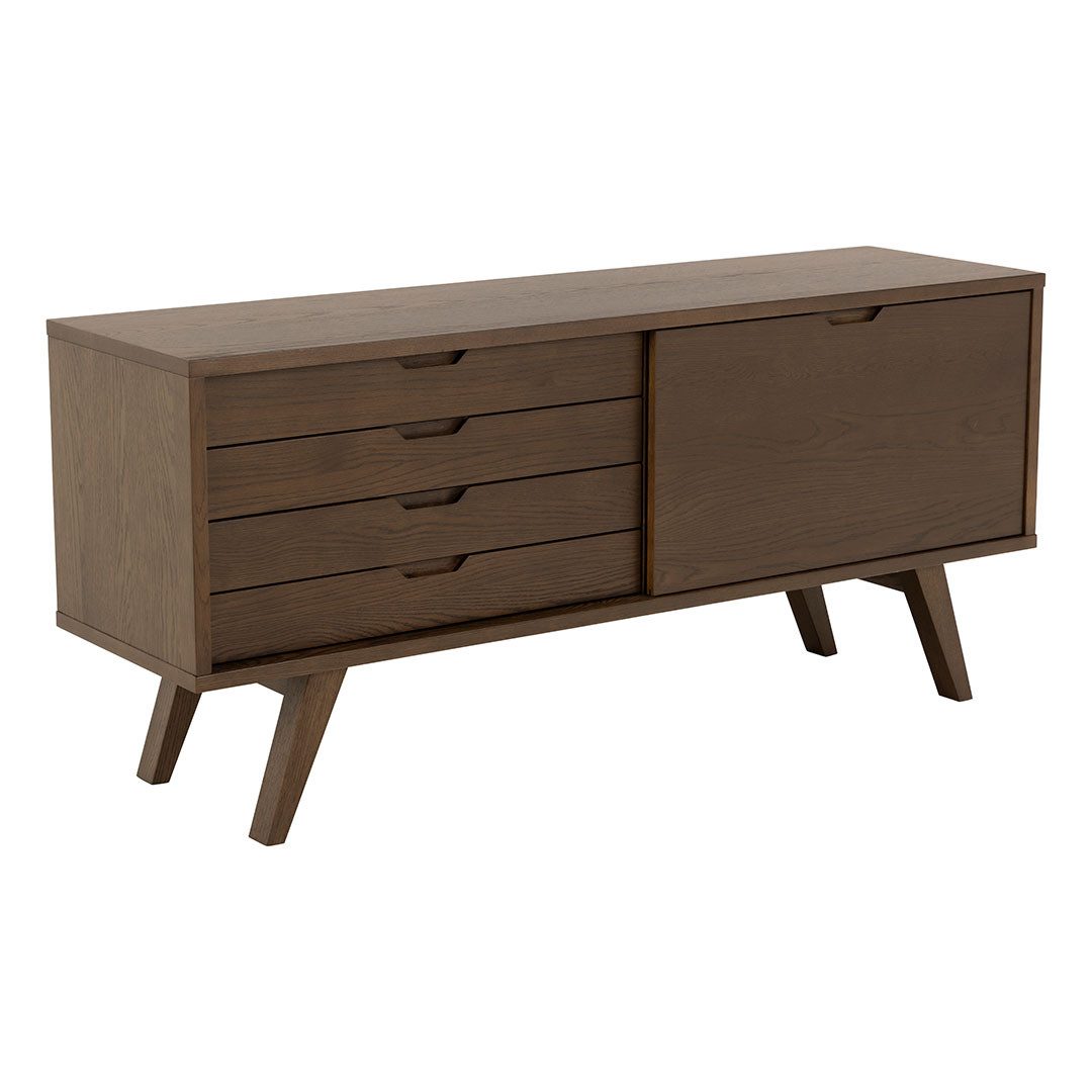 ACTONA GROUP Sideboard A-Line Sideboard 1 Tür 4 Schubladen 1 Regal Eichen