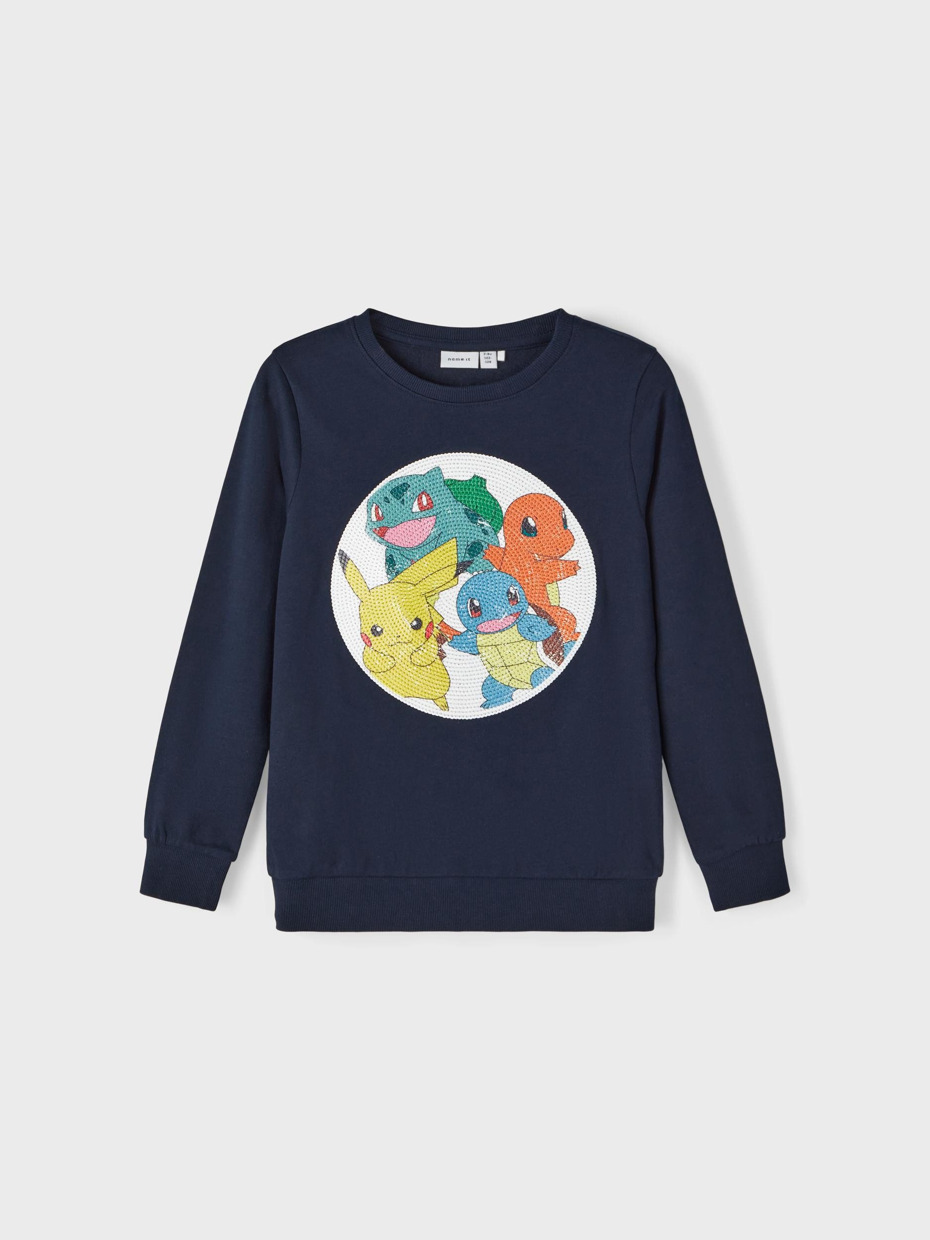 Name It Rundhalspullover Name It Jungen Langarm-Shirt mit „Pokémon“ Print