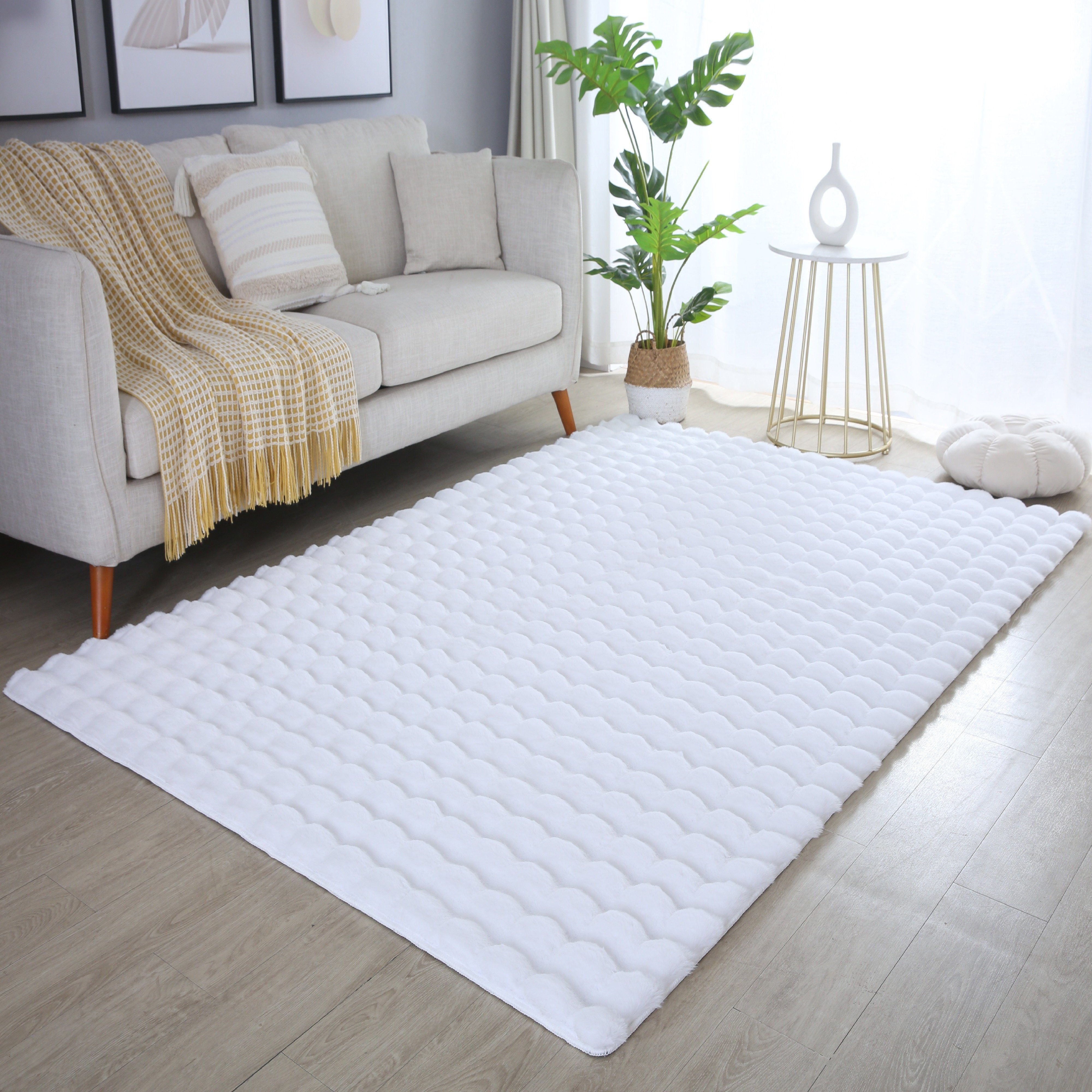 Ayyildiz Teppiche Hochflor-Teppich AMBIANCE 5110, auch als Läufer, rechteckig, Höhe: 25 mm, Fell Haptik / Besonders weich / Dicker Flor / Pflegeleicht – Bild 5 von 5