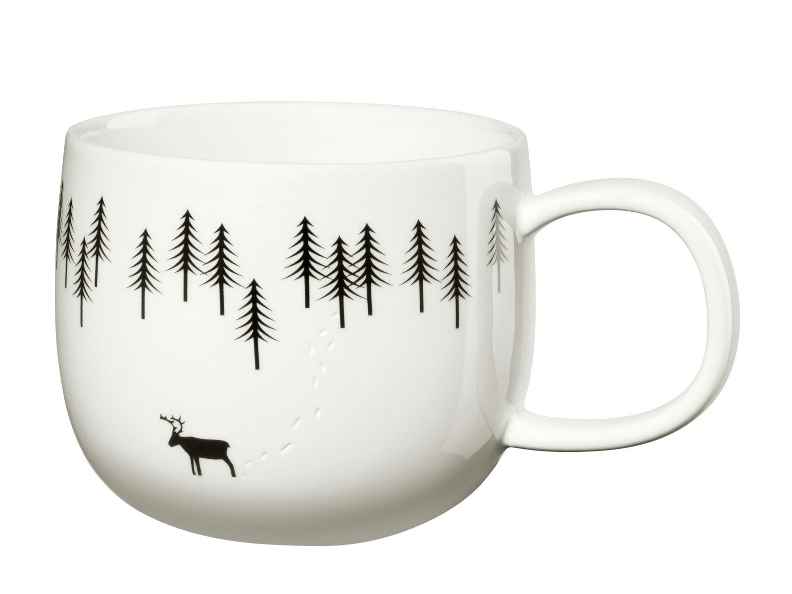 ASA SELECTION Becher Joy Henkelbecher snow tracks 10cm, new bone china