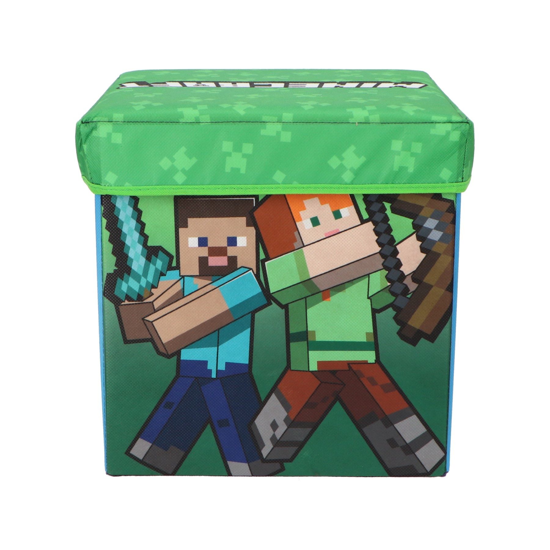 Minecraft Faltbox Minecraft Creeper Spielzeugkiste Aufbewahrungsbox Sitz Hocker 30 cm