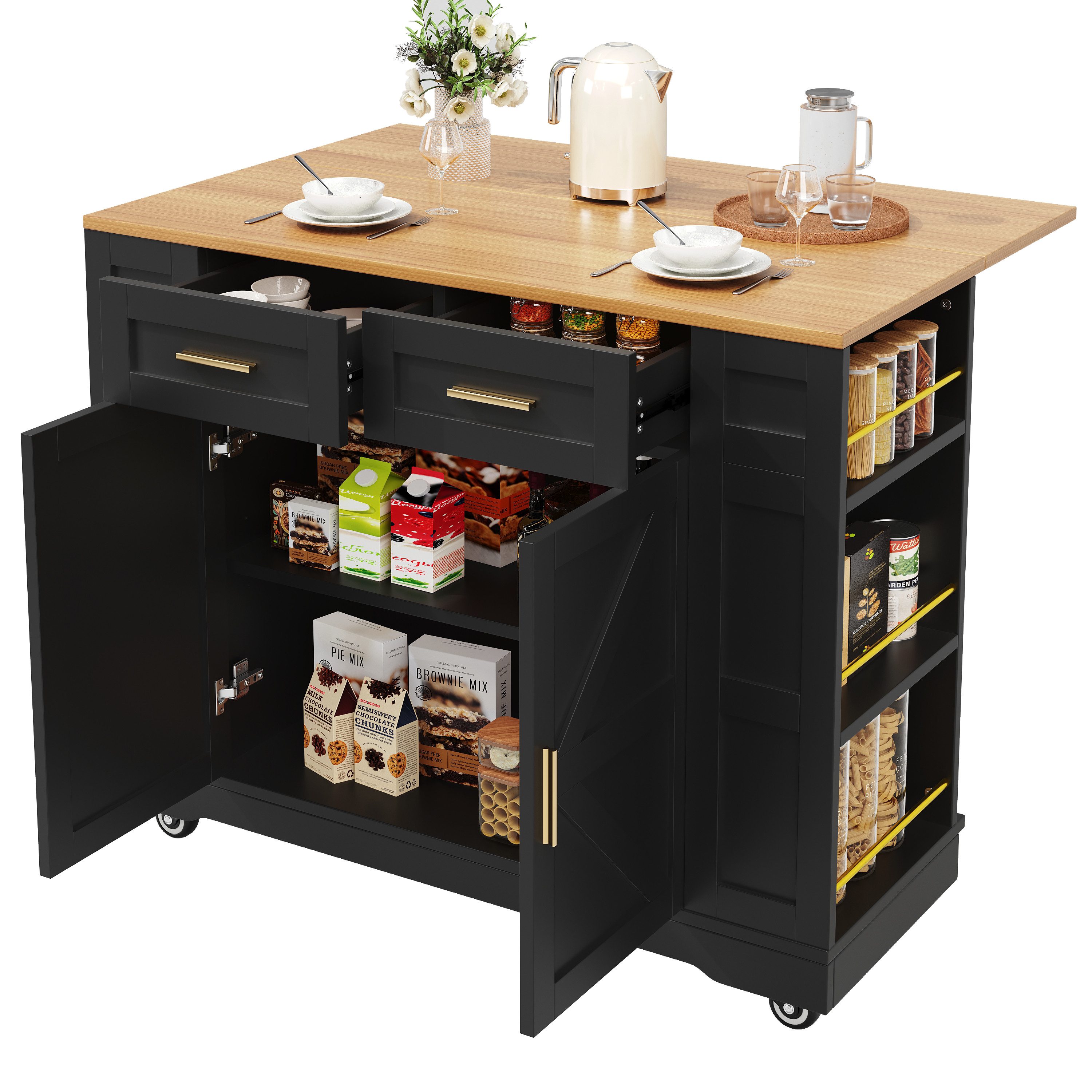 MODFU Küchenwagen Kücheninsel,Küchenschrank,buffetschrank, (Moderne Multifu günstig online kaufen