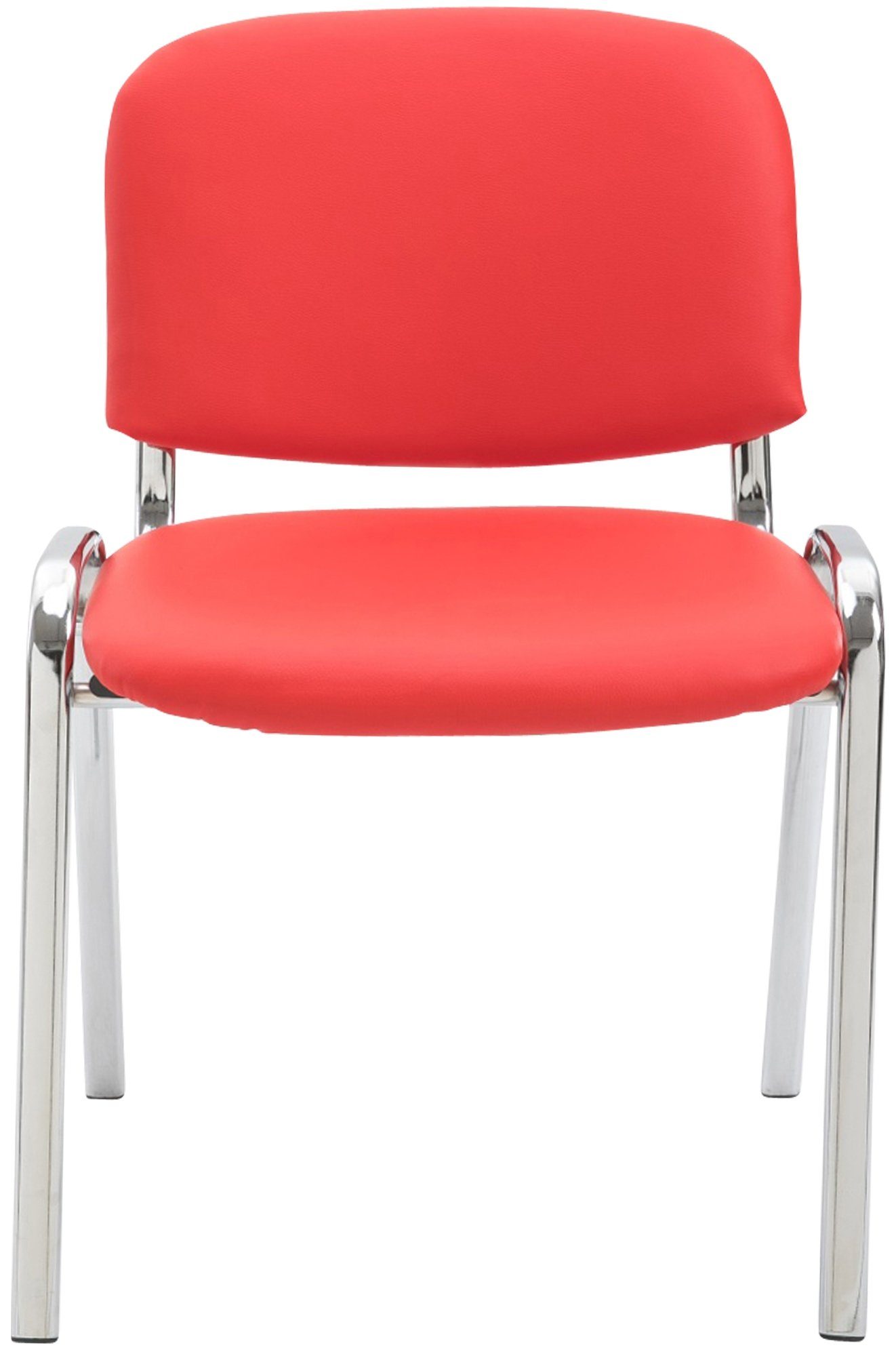 CLP Besucherstuhl Ken (1er, 1 St), stapelbares Metallgestell, Kunstleder-Bezug