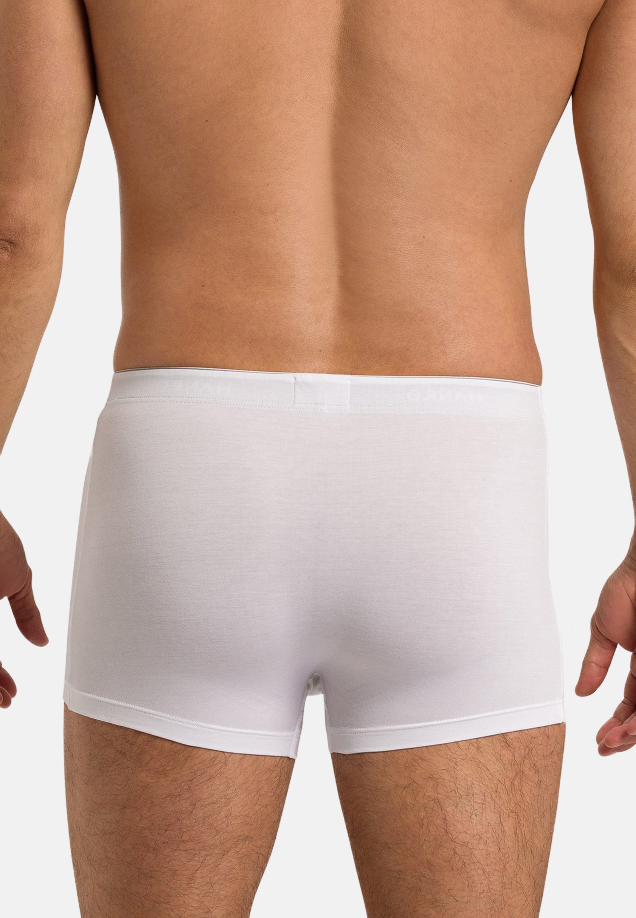 Hanro Retro Boxer Short Weiß - / Ohne Pant Superior Eingriff (1-St) Retro - - Cotton Baumwolle