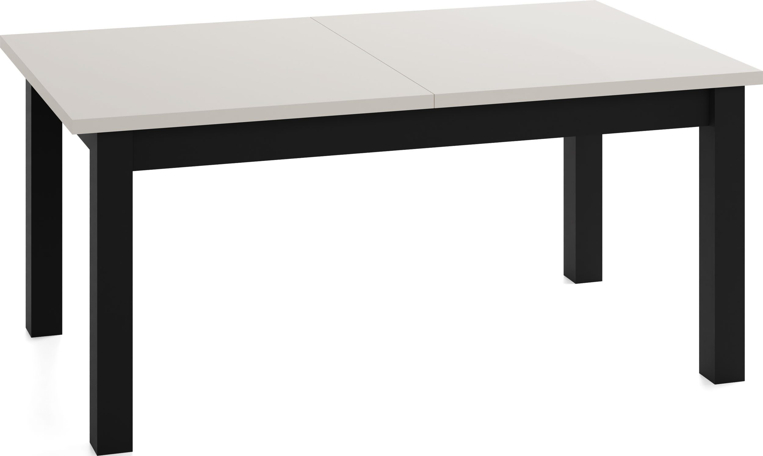 WFL GROUP Esstisch Lindberg ausziehbar verlängerbar rechteckig mit schwarzen Holzbeinen (MADE IN EU, XXL Groß– 120/140/150/160/200 cm ausziehbar auf 160/180/190/240/300 cm), platzsparender Tisch in Holzoptik für Küche, Esszimmer oder Wohnzimmer