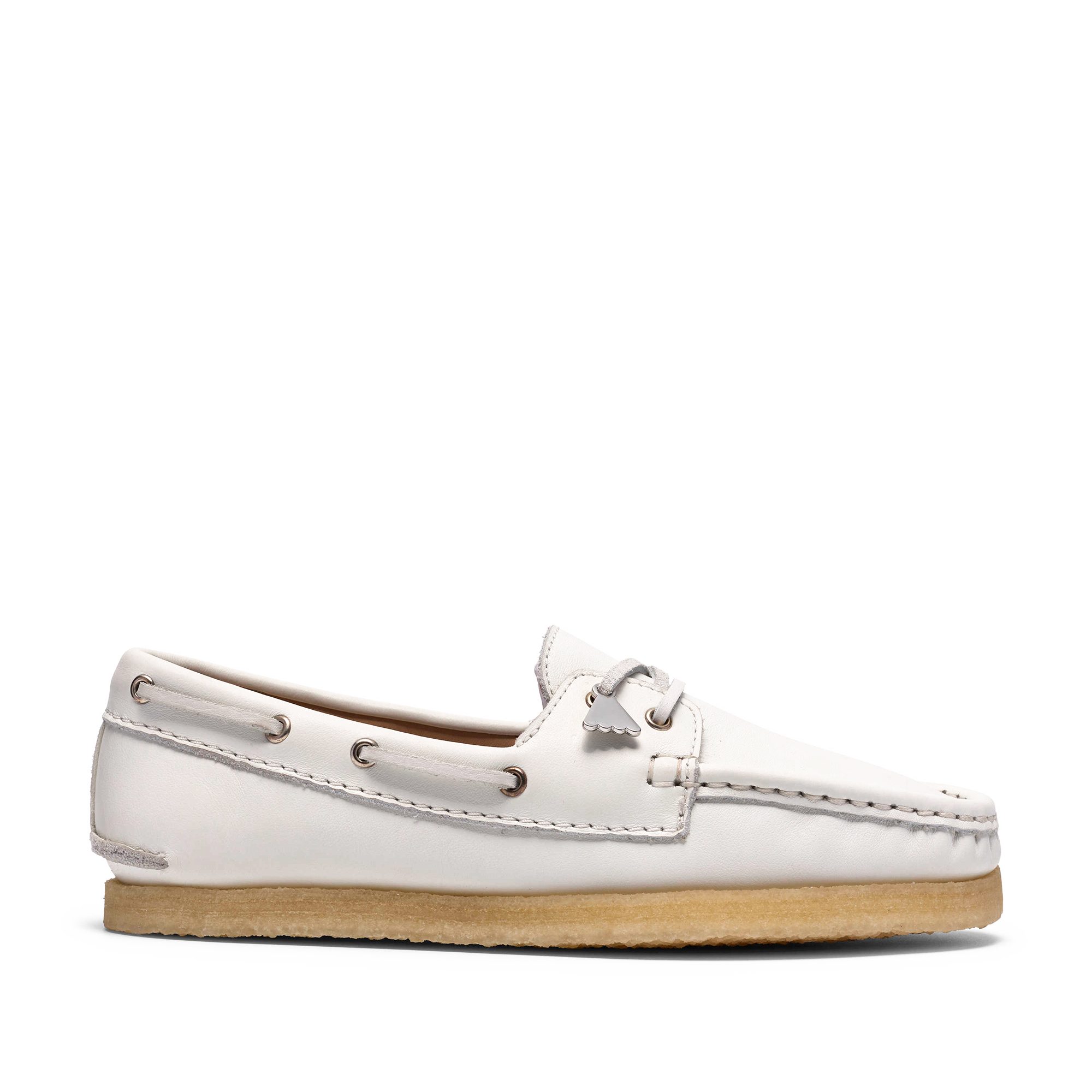 Clarks Clarks Godney Boat 26186475 4, Schnürschuhe, Weiß, Damen Schnürschuh