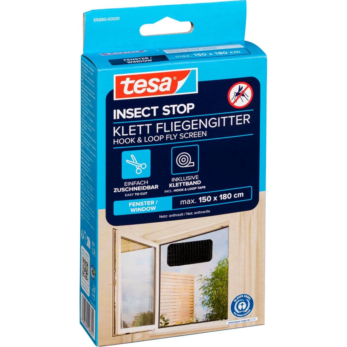tesa Fliegengitter-Gewebe Insect stop Standard 1,5mx1,8m 55680