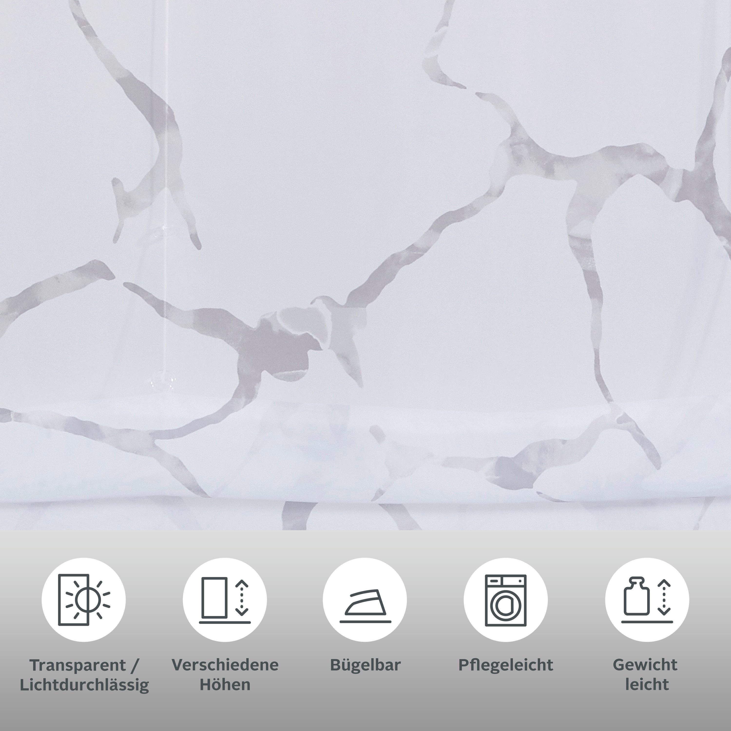 OTTO home Raffrollo Fulda, mit Schlaufen, Transparent, Voile, Polyester