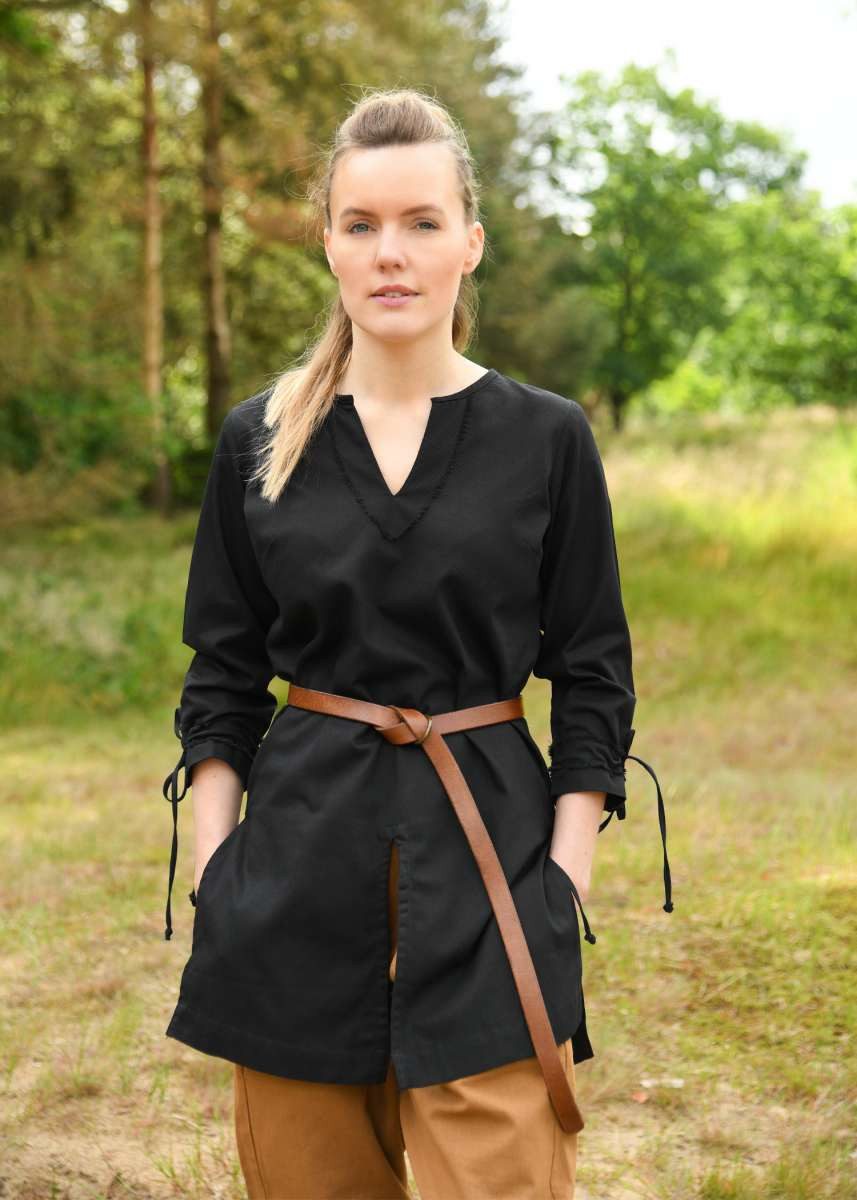 Battle Merchant Tunika Frauen-Tunika Ylva, schwarz XL
