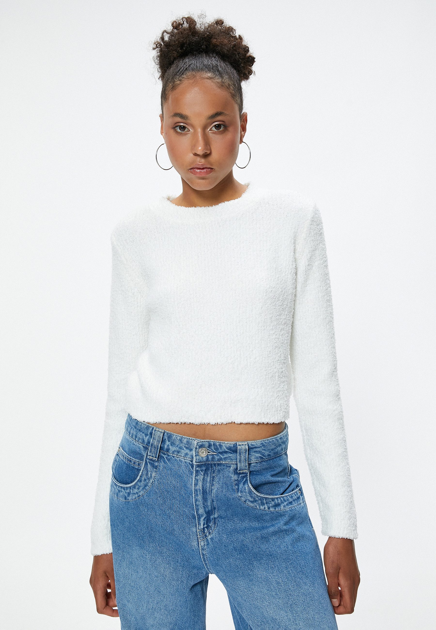 Koton Rundhalspullover Rundhalsausschnitt Regular