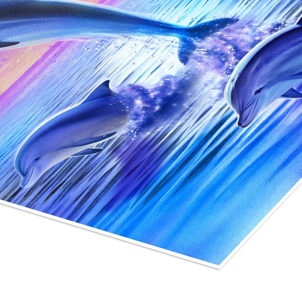 Posterlounge Wandbild Delfinromantik, Robin Koni, erhältlich als Poster, Le günstig online kaufen