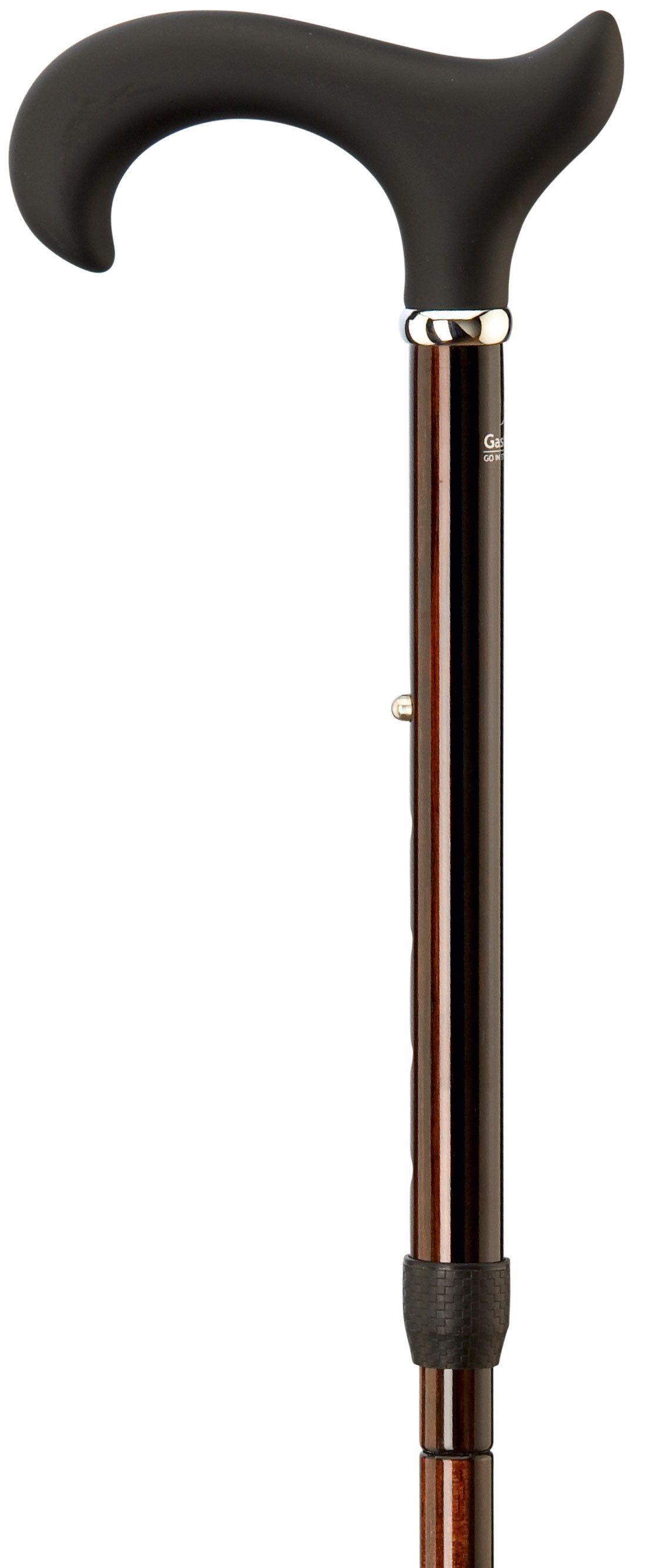 Stockshop Gehstock Gehstock Carbon Faltstock Softtouch Ergonomic, Derbygriff, höhenverst.