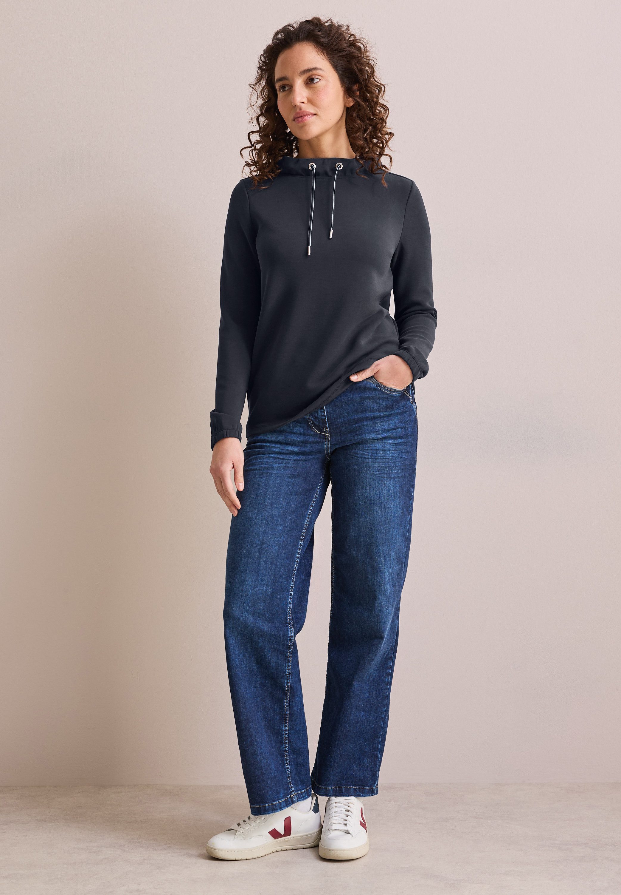 CECIL Langarmshirt aus softem Materialmix günstig online kaufen