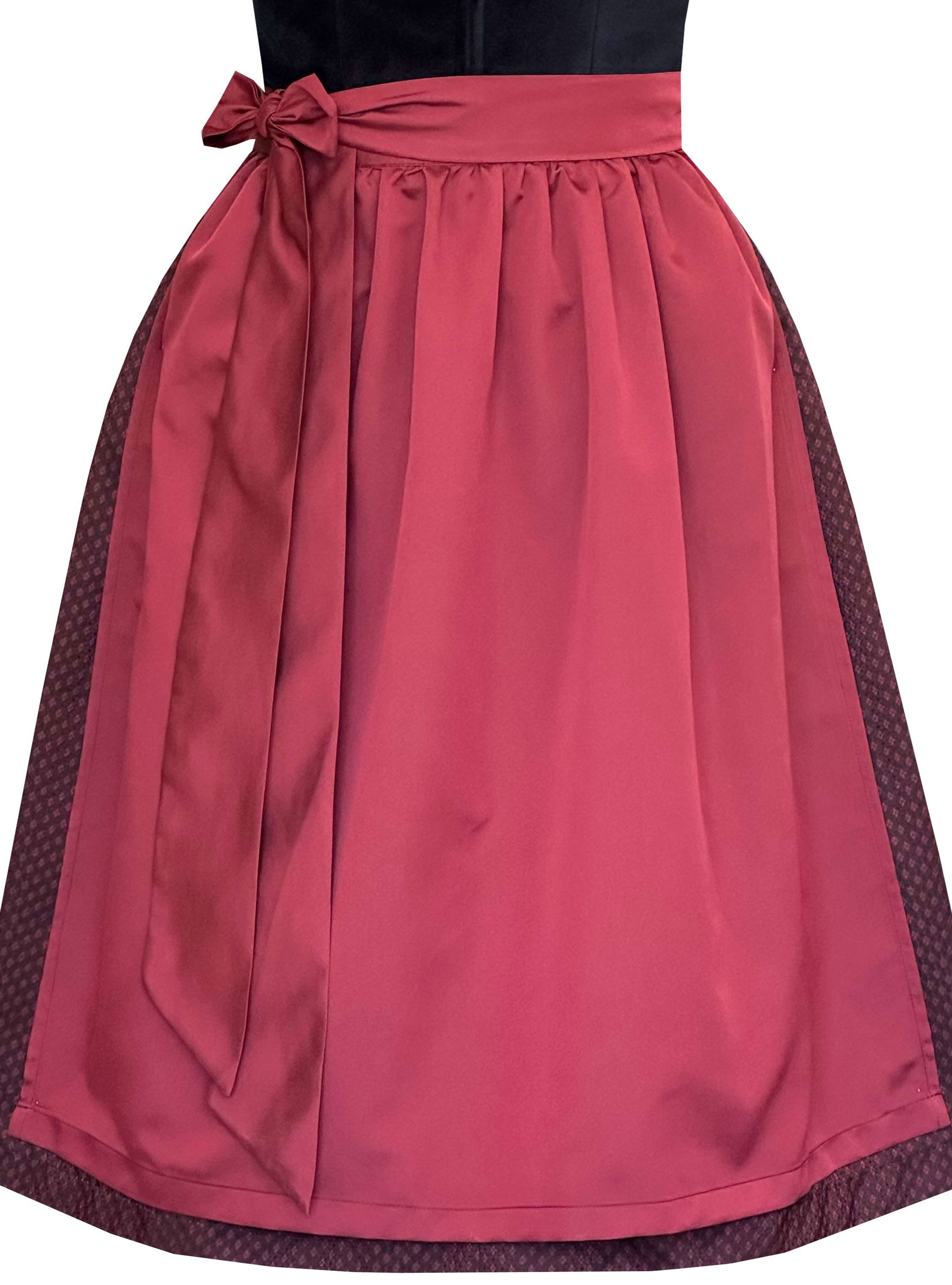 Alpenmärchen Dirndl Dirndl Sibylle in schwarz und kirschrot - ALM1032