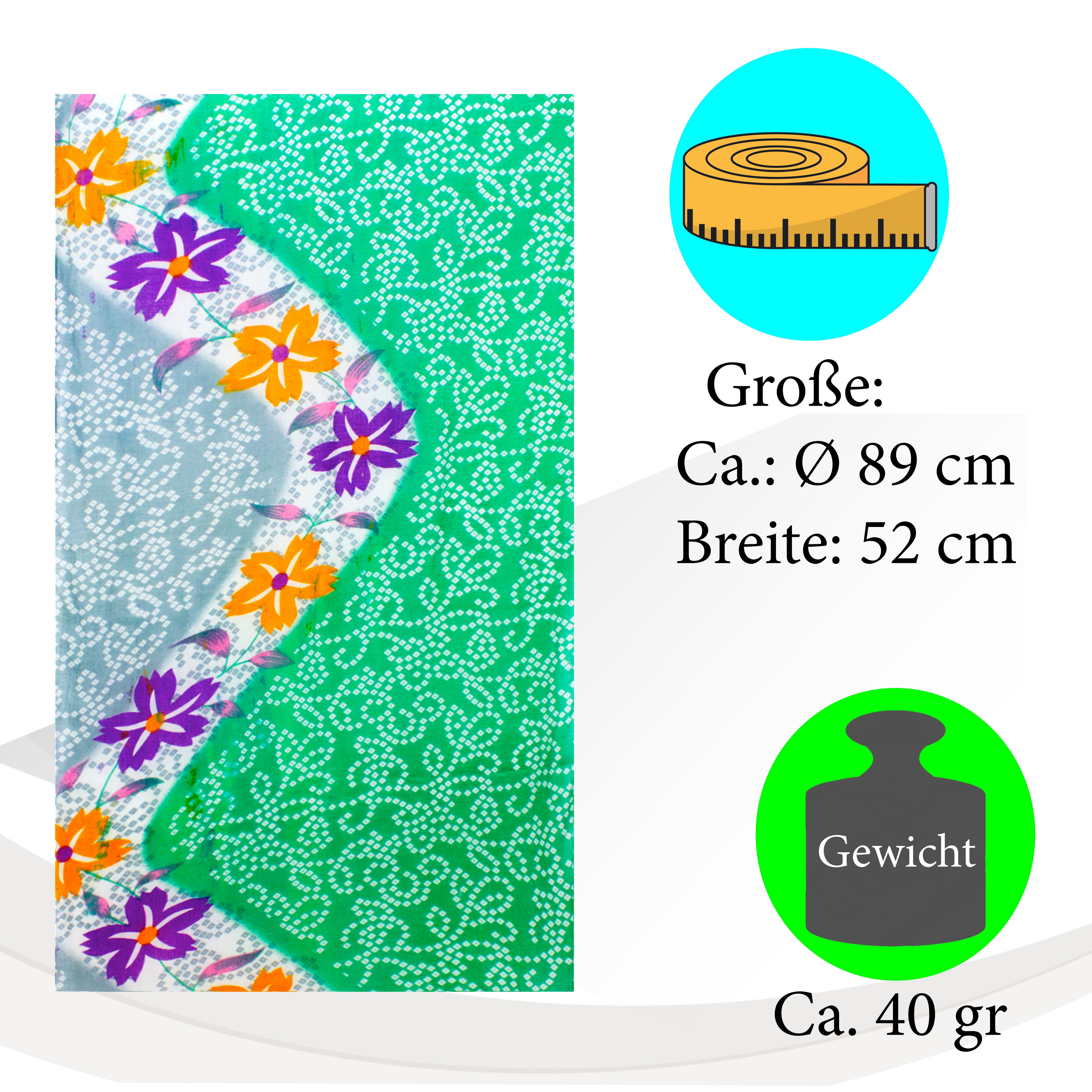 Sunsa Loop Damen Loop Schal 100% Baumwolle Schlauchschal Loopschal mit Blumen, Blumen Design