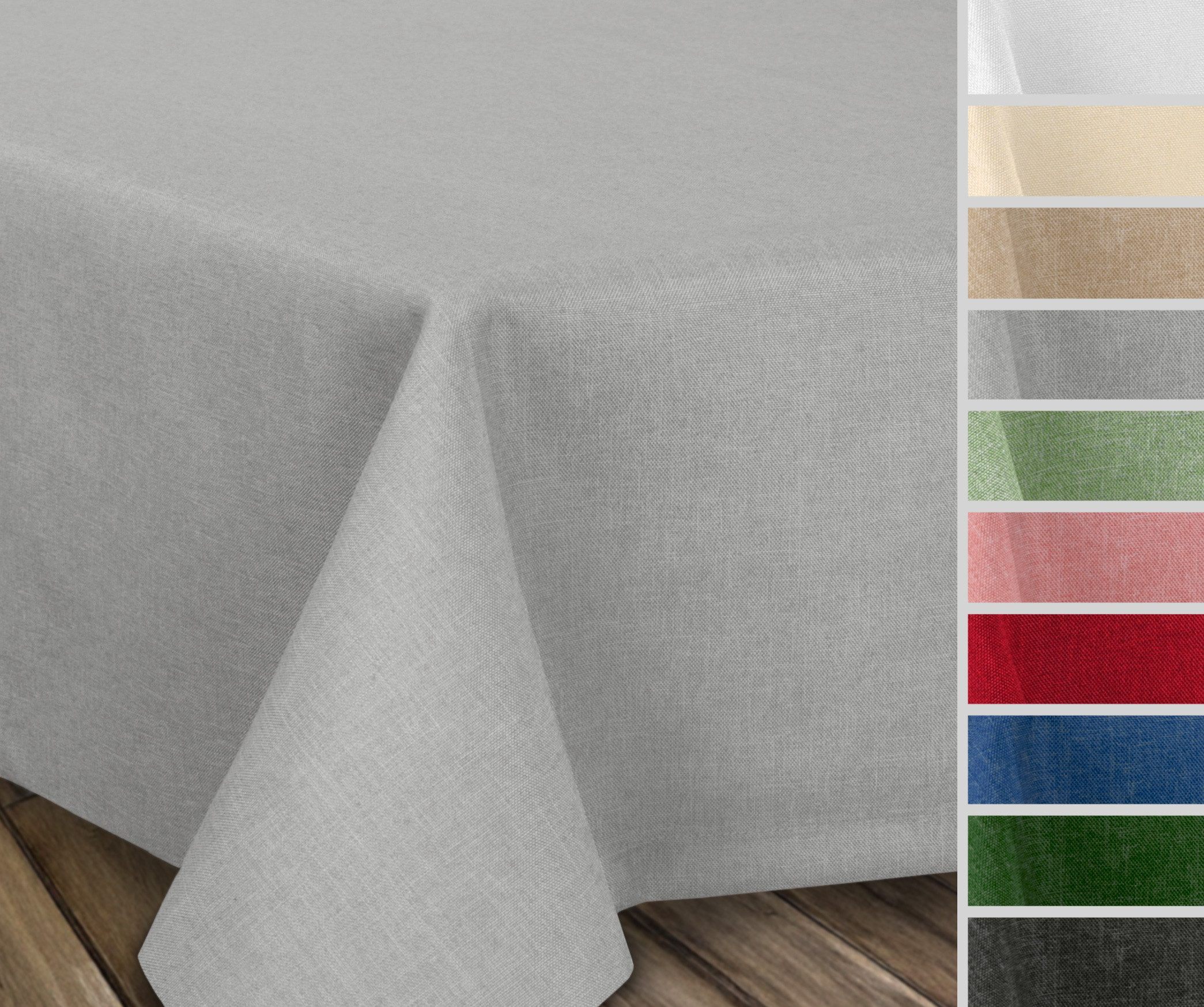 Beautex Tischdecke Fleckenabweisende bügelfreie Tischdecke mit Lotuseffekt, Leinenoptik (1-tlg)