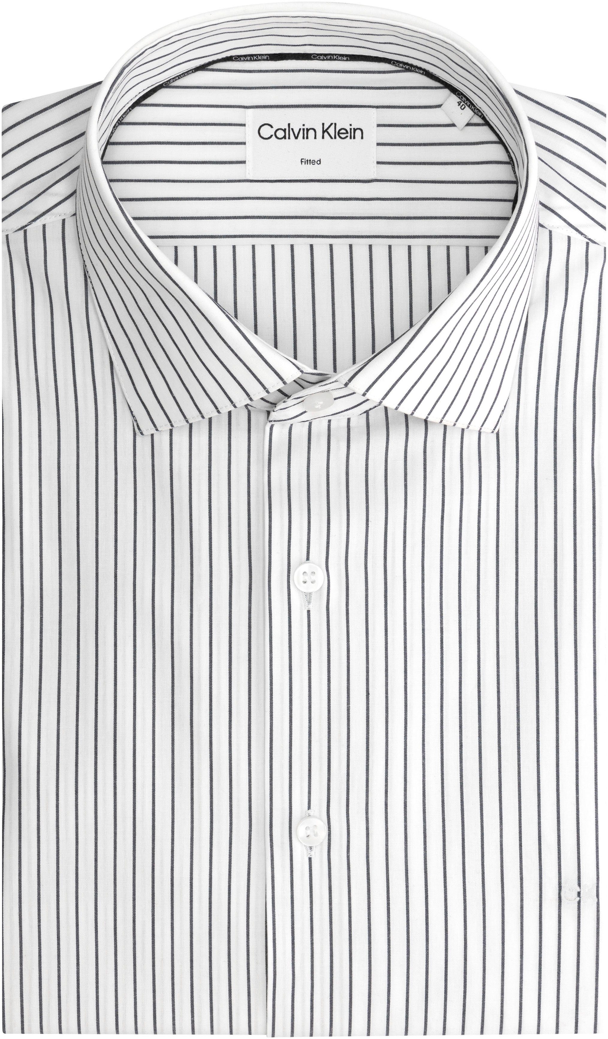Calvin Klein Langarmhemd THERMO TECH STRIPE FITTED SHIRT