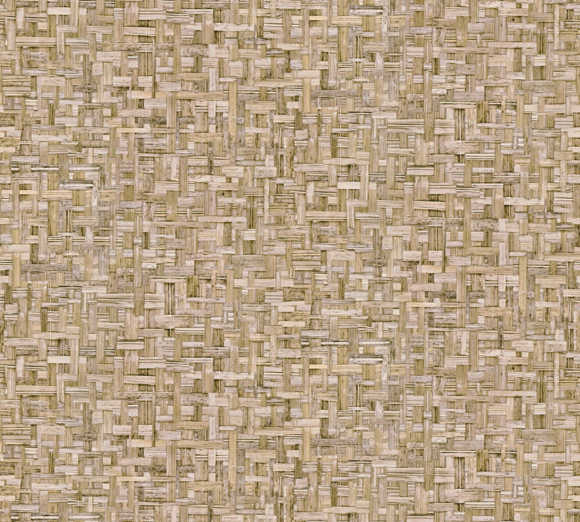 Vliestapete Holzoptik Paper Tapete Architects Jungle glatt, Chic, braun/beige Flechtoptik,