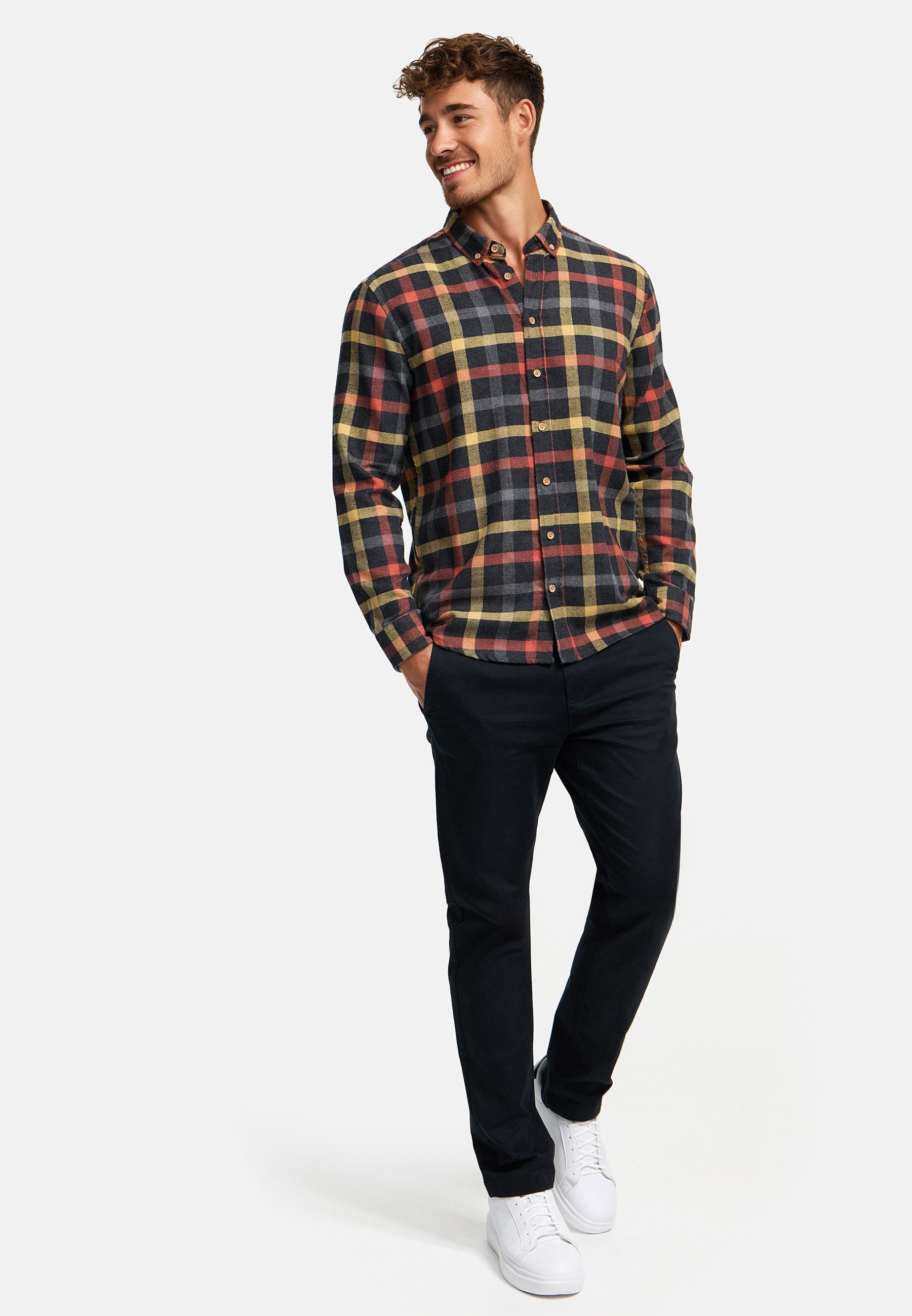 Kronstadt Langarmhemd Herren KSDean Check Herrenhemd Langarm Carohemd mit Button-Down-Kragen – Bild 5 von 5