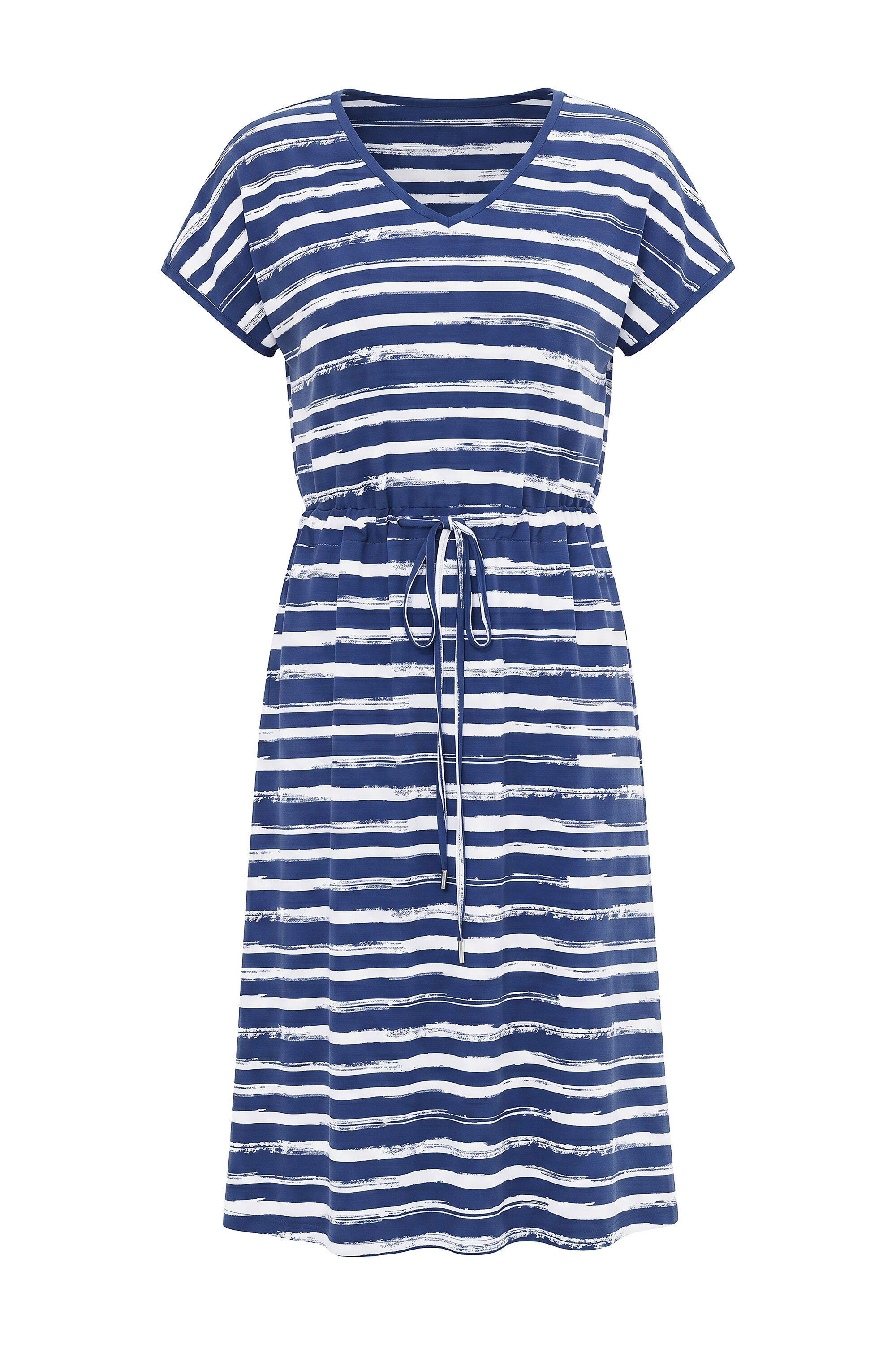 MIAMODA Jerseykleid Midi-Jerseykleid Regular Fit Ringel