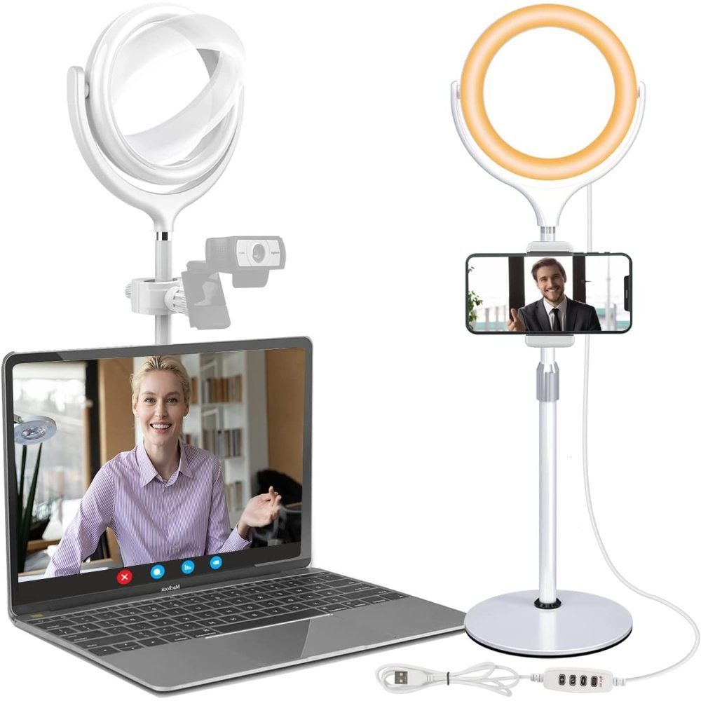 GelldG Ringlicht Ringlicht Laptop Videokonferenz Licht, LED Ringleuchte