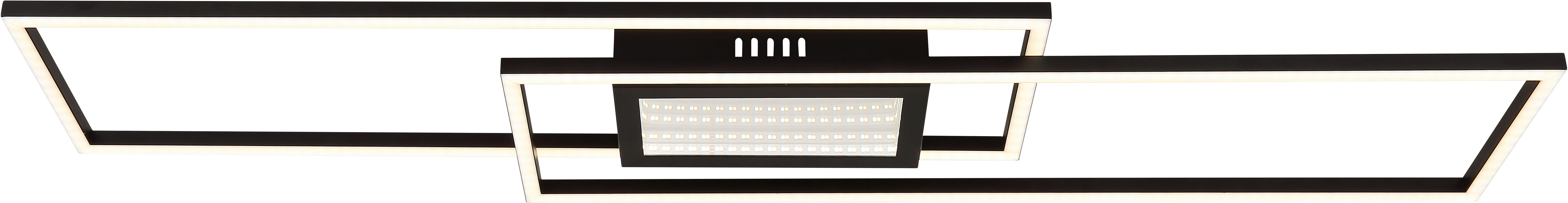 GLOBO LIGHTING LED Deckenleuchte SAUNDERS, Dimmfunktion, Memoryfunktion, Nachtlichtfunktion, Timerfunktion, mehrere Helligkeitsstufen, LED fest integriert, Deckenlampe/Wohnzimmer/Schlafzimmer/modern
