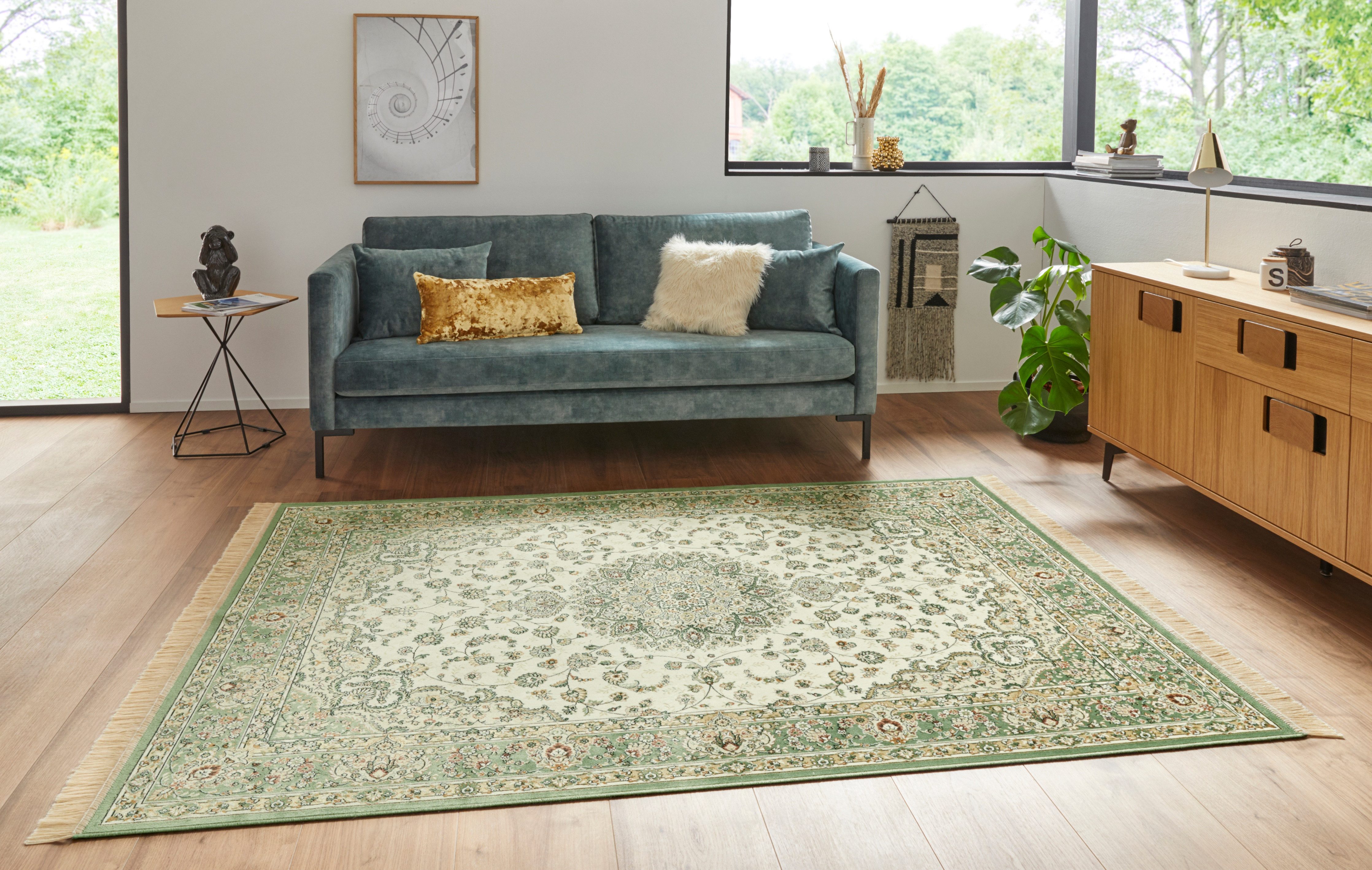 HANSE Home Teppich Antik Nain, rechteckig, Höhe: 5 mm, Orientalisch mit Fransen, Orient, Wohnzimmer, Schlafzimmer, Esszimmer