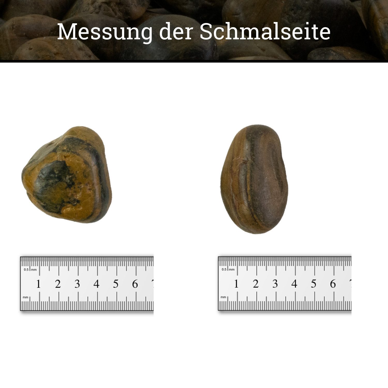 INTERGARDEN Zierkies Dekosteine braun poliert 20 kg, Kieselsteine Garten 3-5 cm, (Sack)
