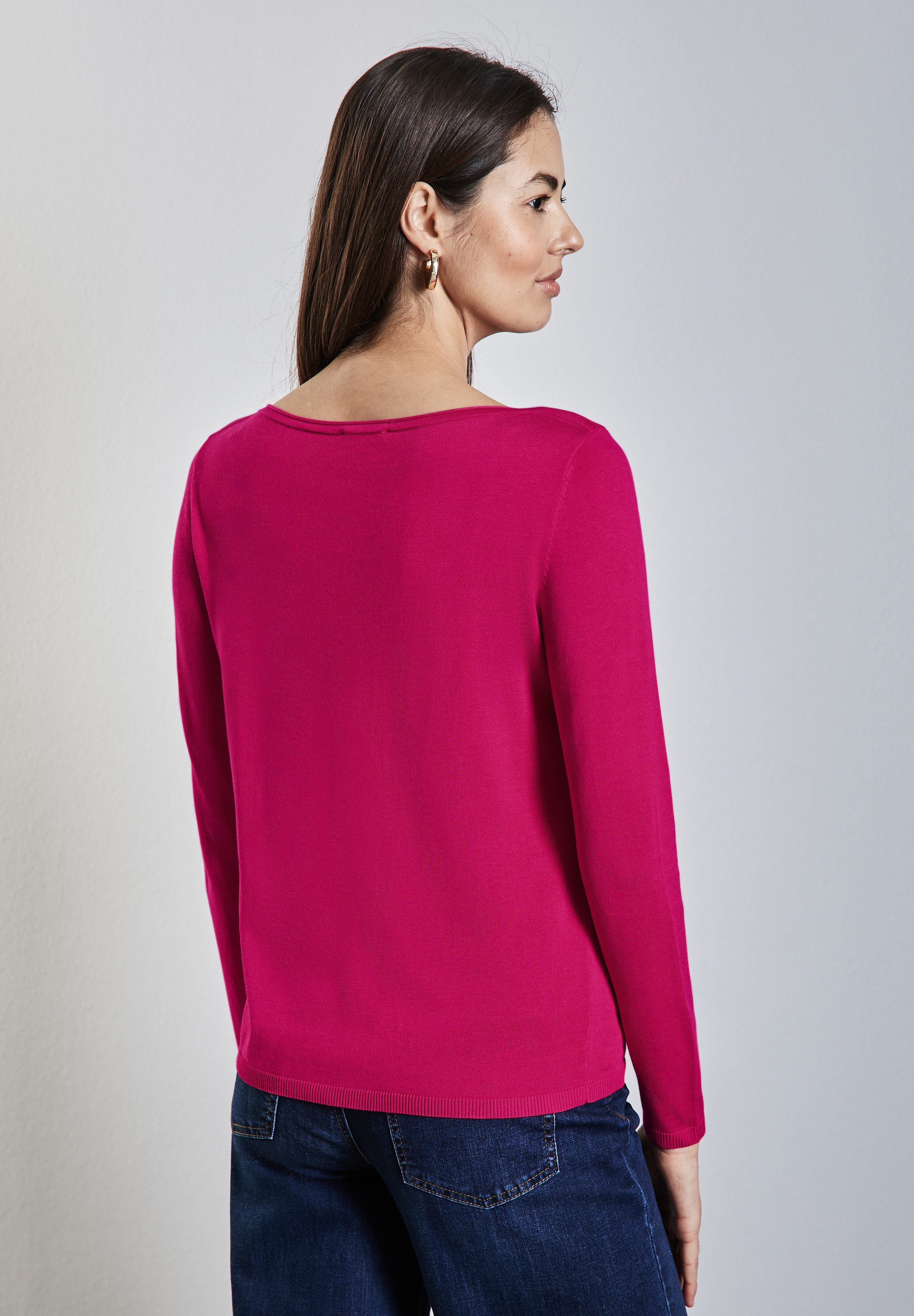 STREET ONE Strickpullover mit U-Boot-Ausschnitt günstig online kaufen