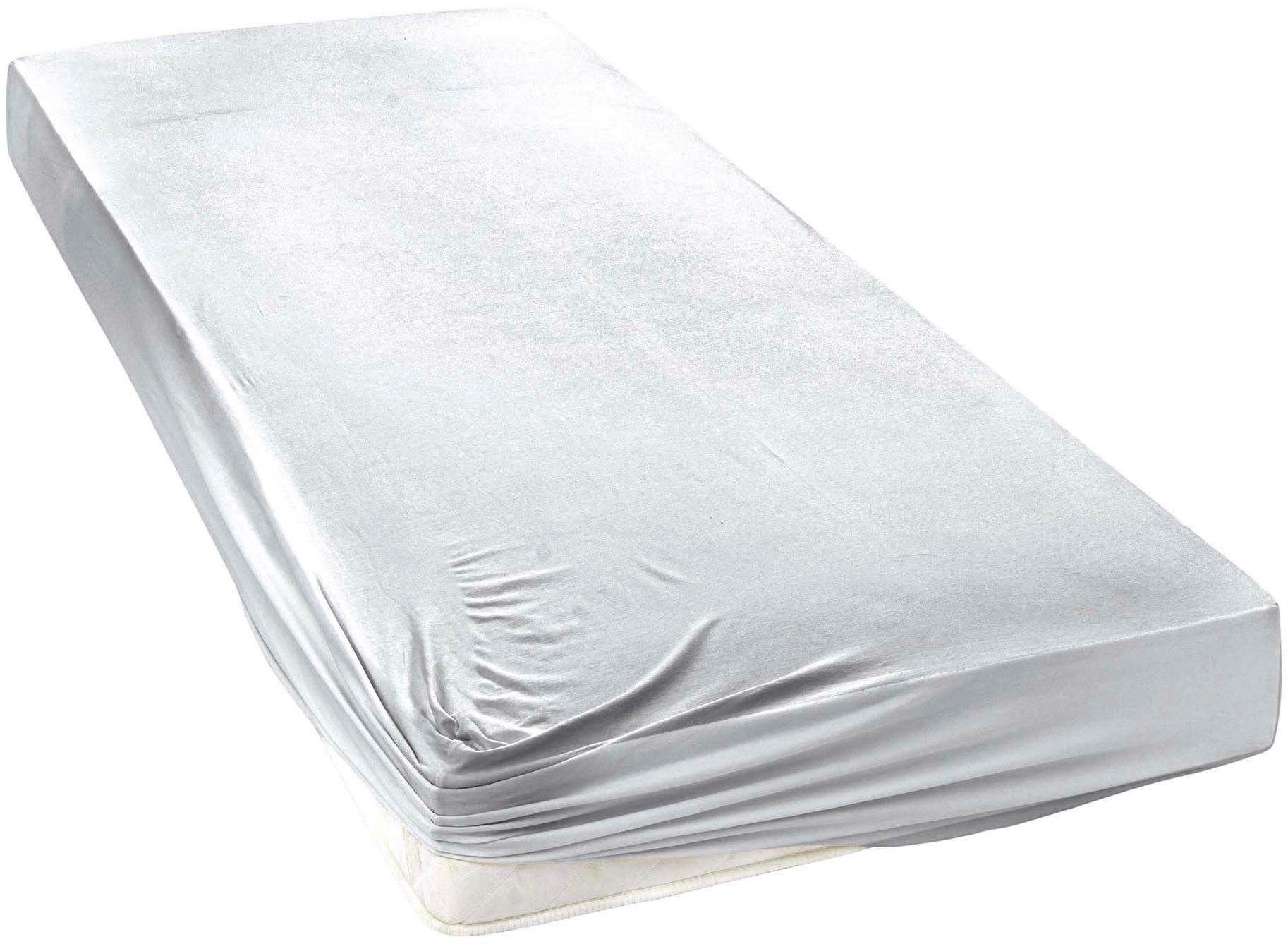 Janine Spannbettlaken ELASTIC 5002 Jersey Bettlaken mit Elasthan, 190 g/m², Jersey-Elasthan, Gummizug: rundum, (1 Stück), für Matratzen bis 35 cm Höhe, 95% Baum – Bild 2 von 5