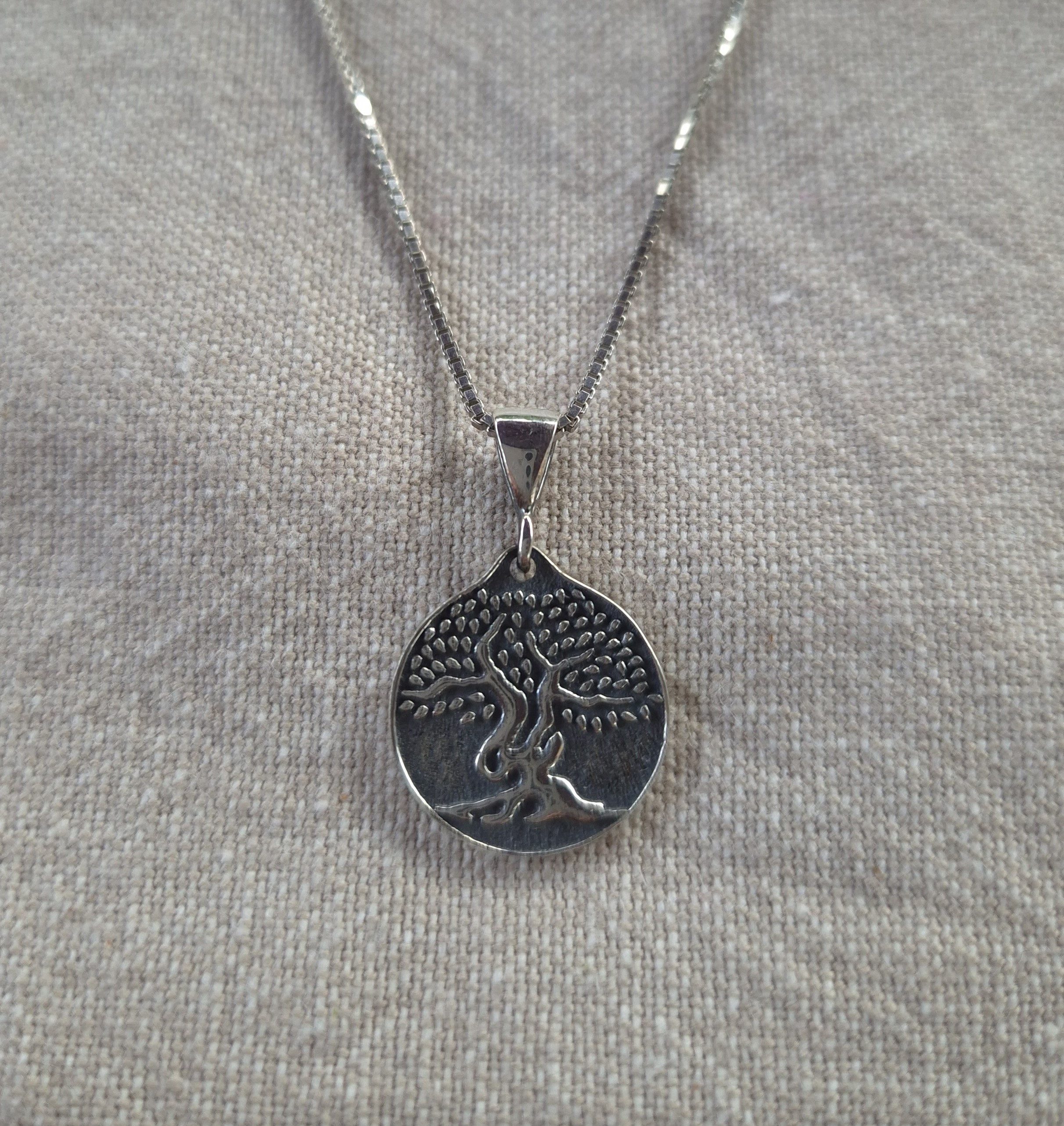 NAHLE Kette mit Anhänger Silberkette Lebensbaum Kette Minimalistische Filigran Silber (2-tlg., inkl. Etui), 925 Silber - rhodiniert anlaufgeschützt