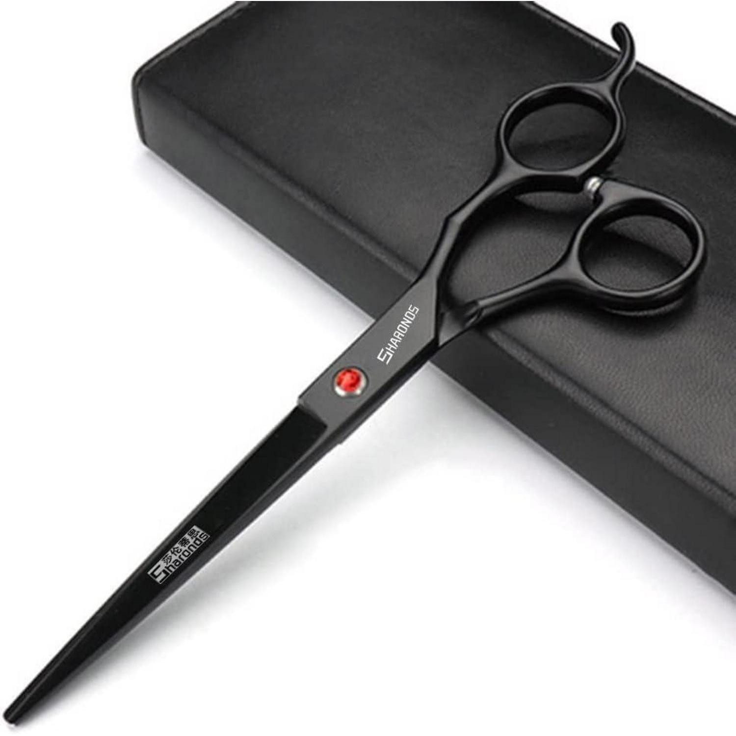 LuxusKollektion Scheren-Set Friseurscheren-Set 17,8cm Rosenmuster Edelstahl