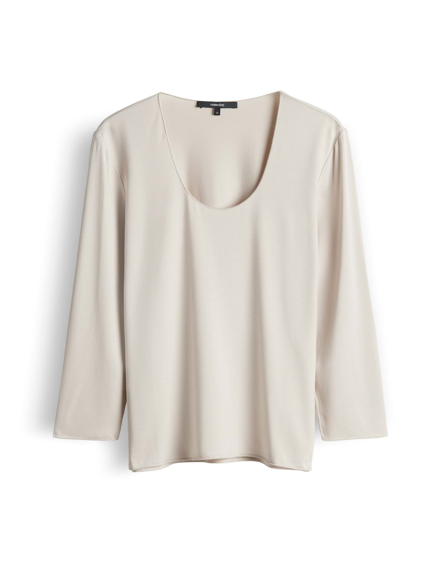 someday Kurzarmshirt Basicshirt aus ECOVERO™ Viskosemix Slim Fit günstig online kaufen