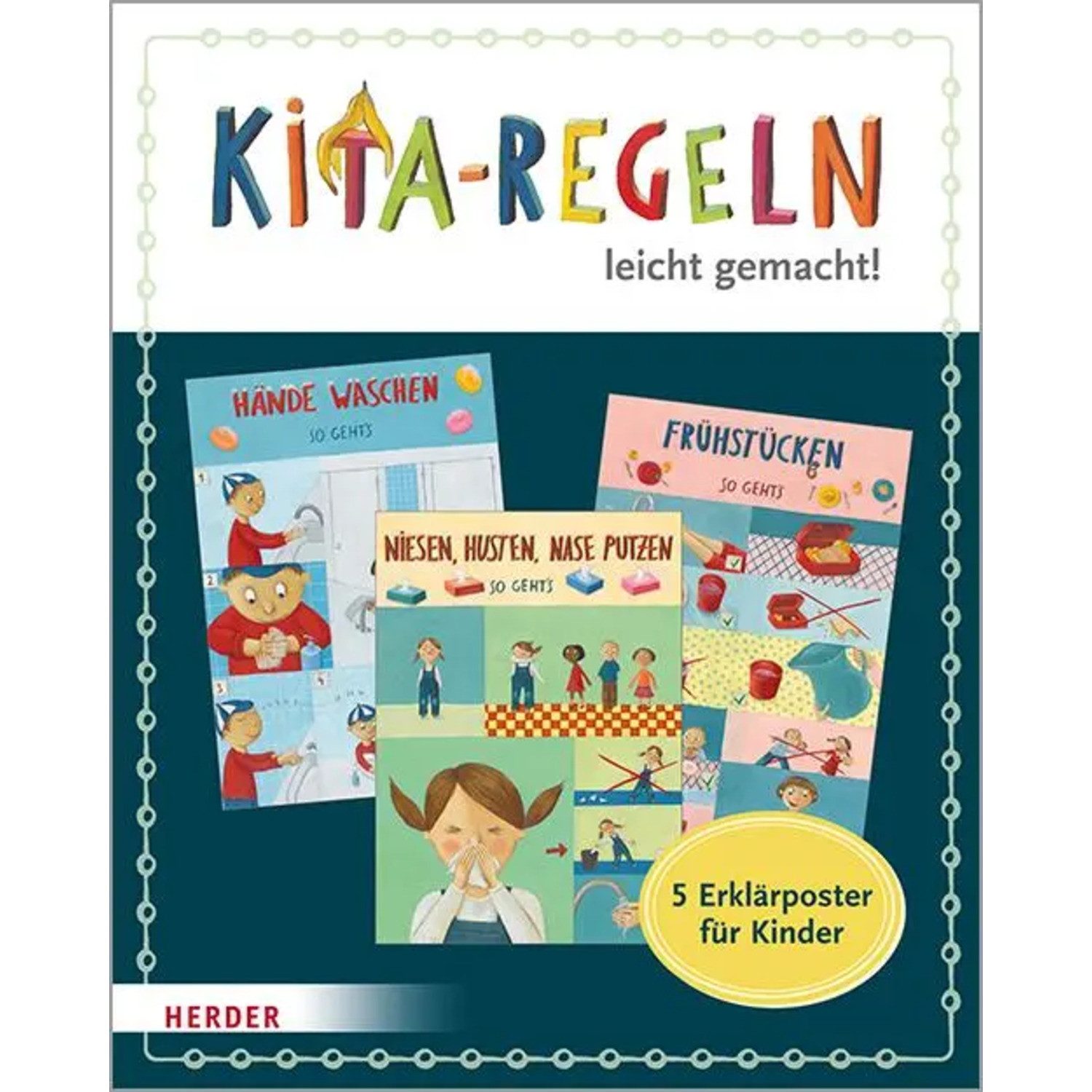 HERDER Verlag Poster Kita-Regeln leicht gemacht. 5 Erklärposter für Kinder