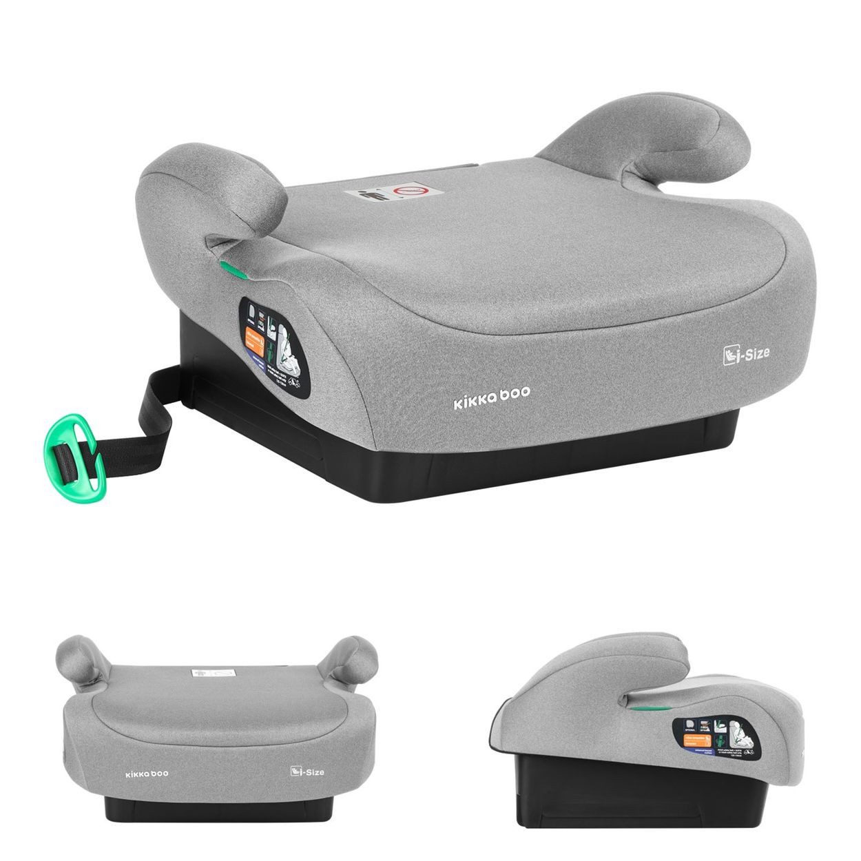 Kikkaboo Kindersitzerhöhung Kindersitz, Sitzerhöhung i-Go, ab: 4, bis: 12, i-Size (125-150 cm) Gruppe 3, Armlehne