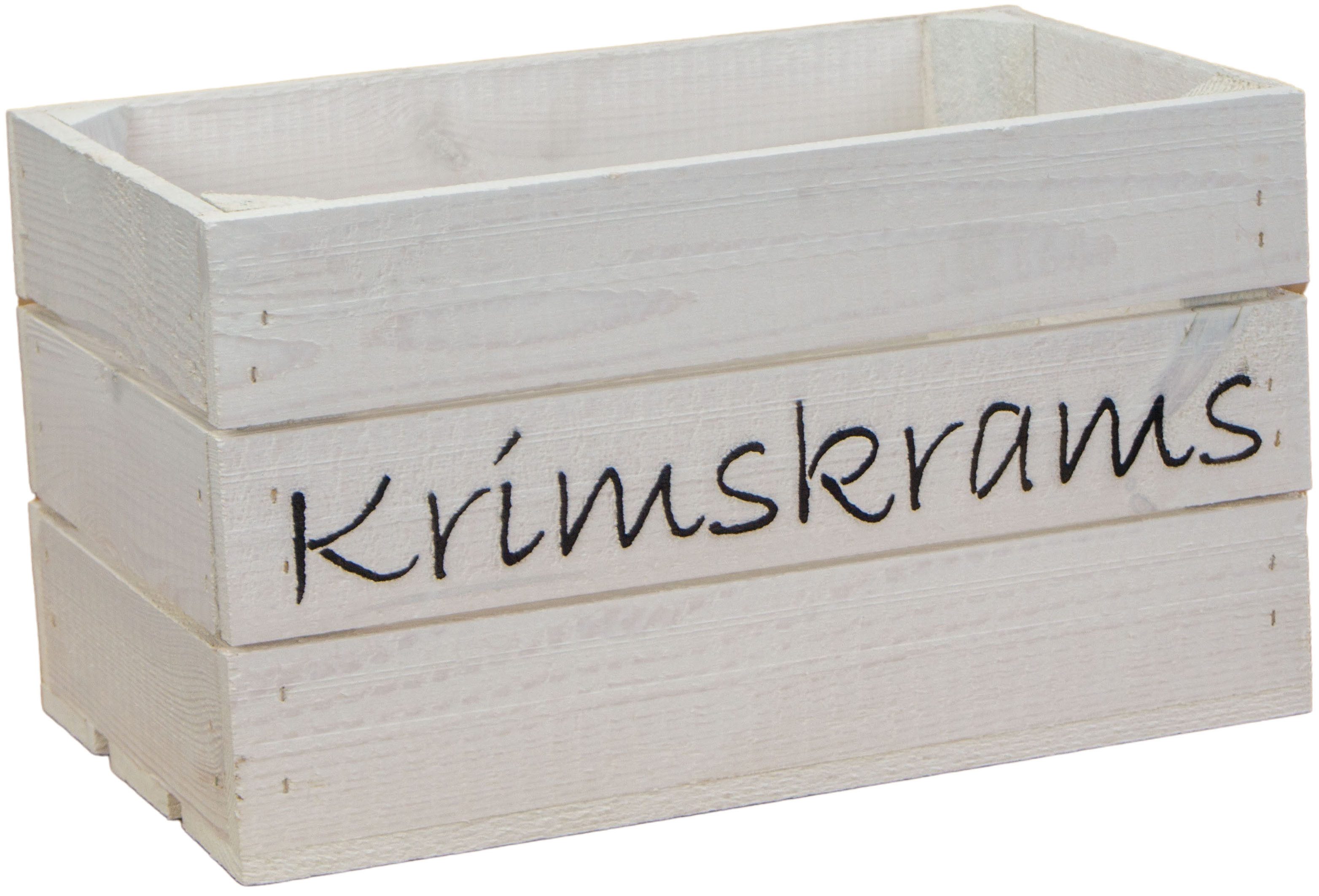 Kistenkolli Altes Land Allzweckkiste Holzkiste "Hilde" weiß Krimskrams (Spar-Set, 1er Set)