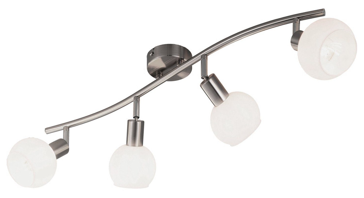 casa NOVA Deckenstrahler LINA, 4-flammig, Breite 70 cm, Silbergrau, Metall, günstig online kaufen