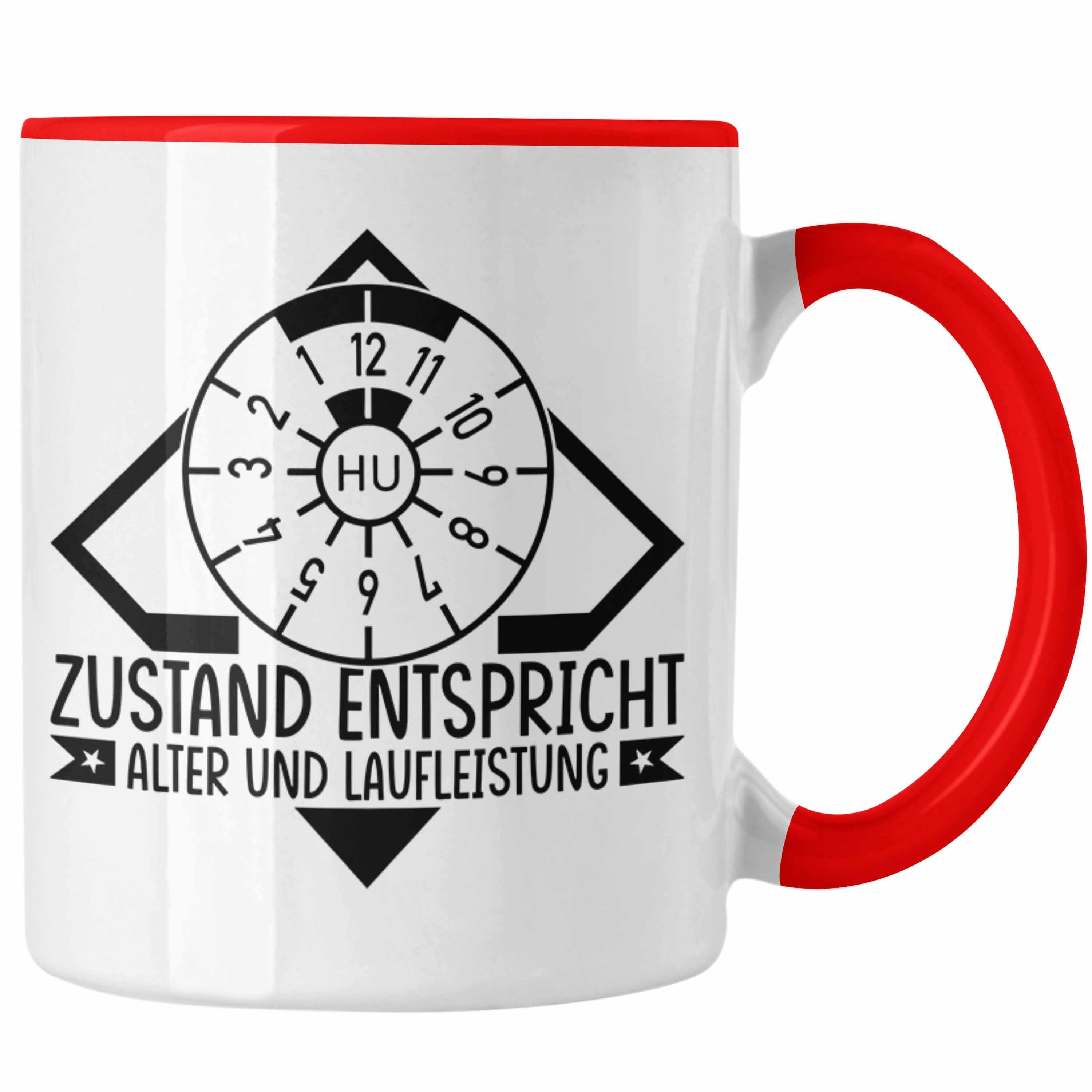 Trendation Tasse KFZ Mechaniker Tasse Geschenk Spruch Männer KFZ Mechatroniker Geschenk Rot | Teetassen