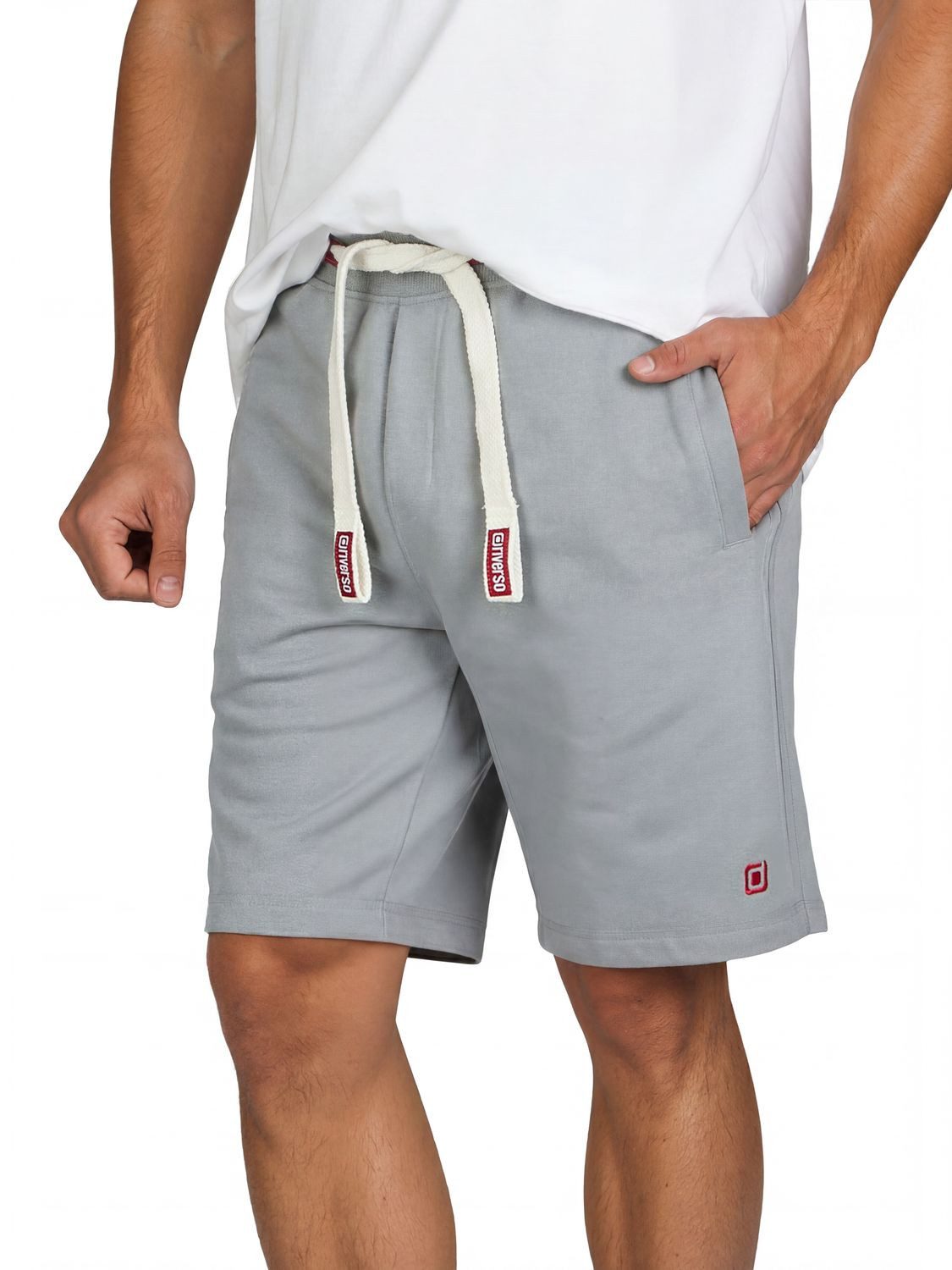 riverso Sweatshorts Herren Sportshorts RIVBrian 2er Pack Regular Fit (Vorteilspack) Bermudashort mit Kordelzug – Bild 4 von 5