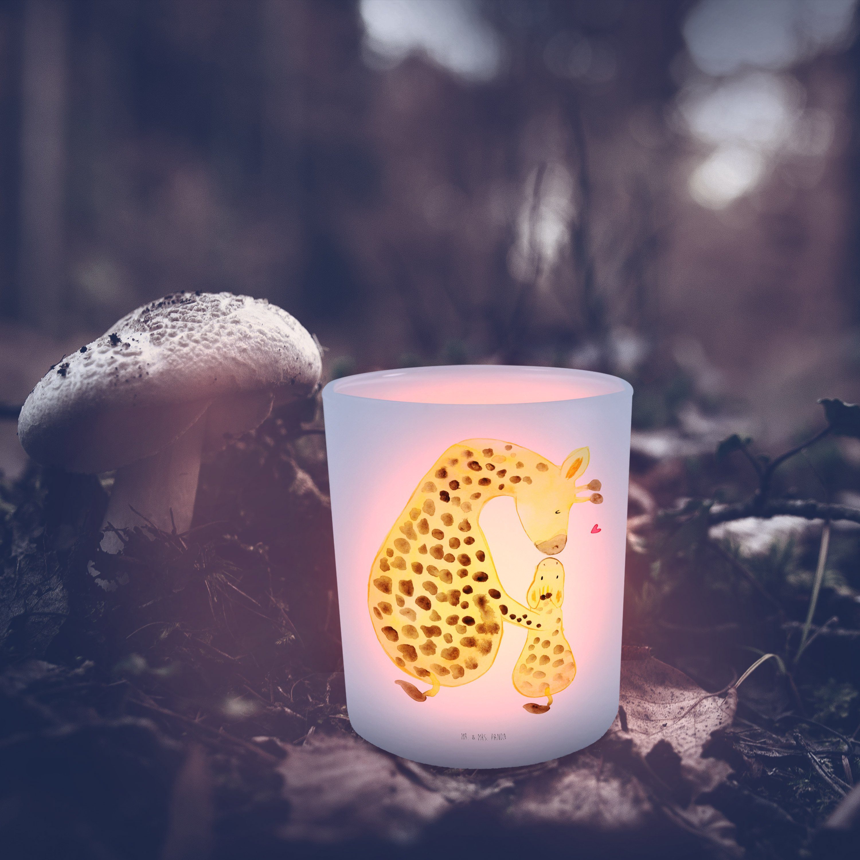 - Kerzenglas, Windlicht mit Mrs. (1 - Giraffe Teelichter, & Kind St) Ke Transparent Panda Geschenk, Mr.