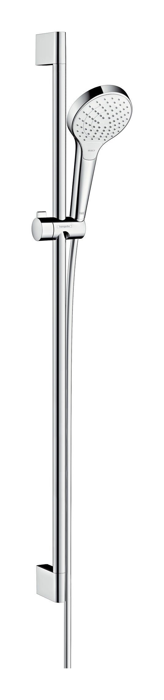 hansgrohe Stangenbrause-Set mm 110 95.9 Chrom Höhe Strahlart(en), Select Brauseset - mit Brausestange Croma Vario, S 900 cm, Weiß 3 