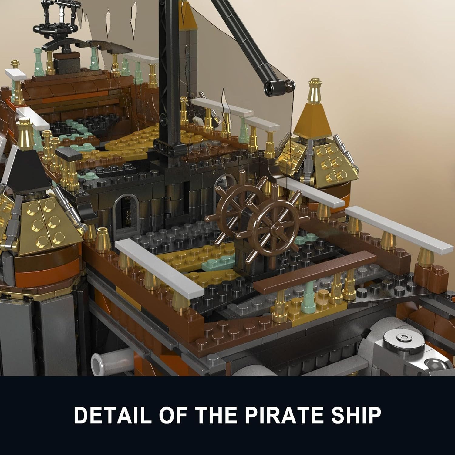 COIL Spielbausteine, Bausteinset, Bauklötze, Baukasten, Spielbauklötze, (Piratenschiff, 4147 St., Model: 13188), MOC Silent Mary Segelboot-Modellbausatz
