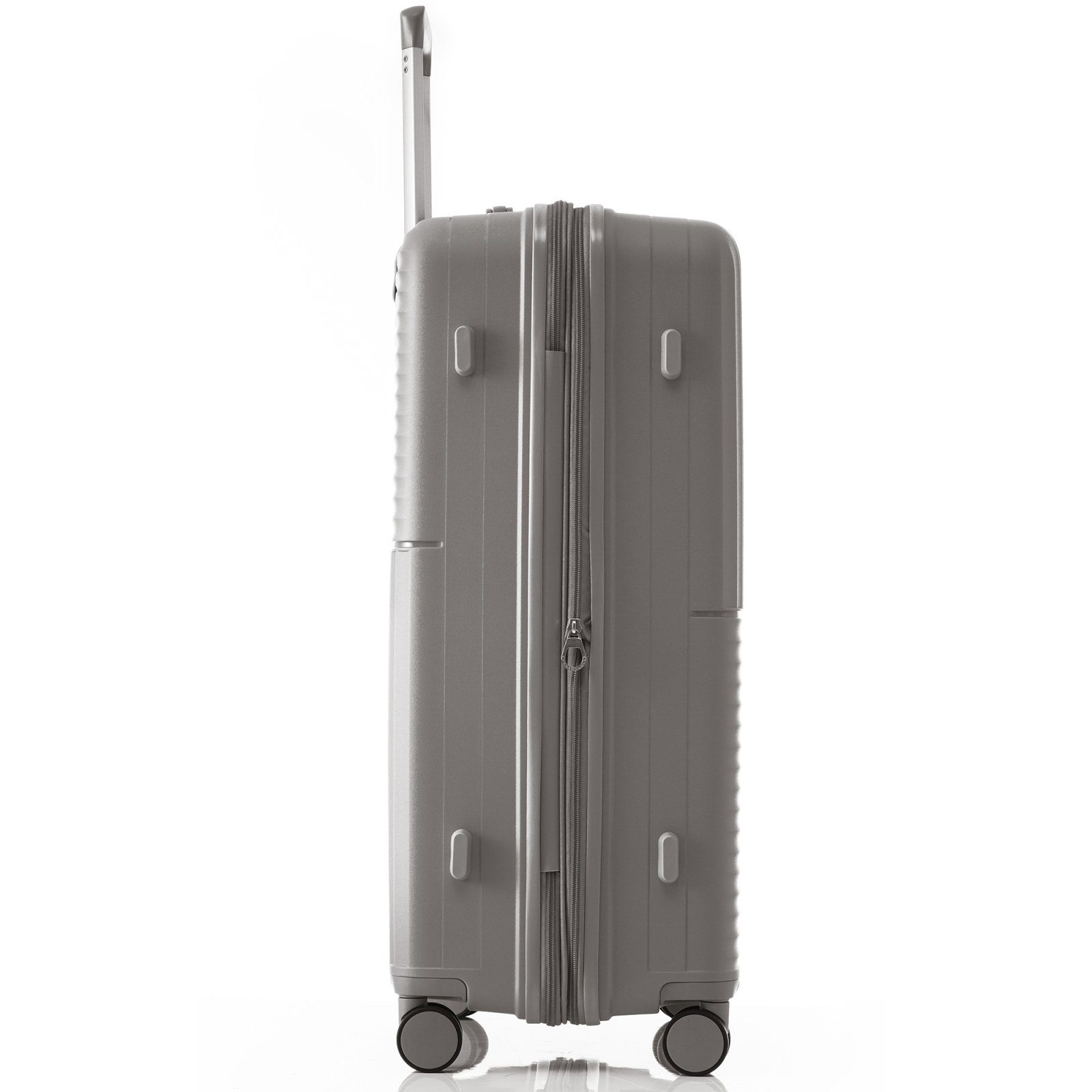 grau Innenfächern tlg)Handgepäcktrolley mit Kofferset Kofferset M-L-XL-Set(3 mit Trolleyset, PP-Gepäck TSA-Schloss, SEEZSSA