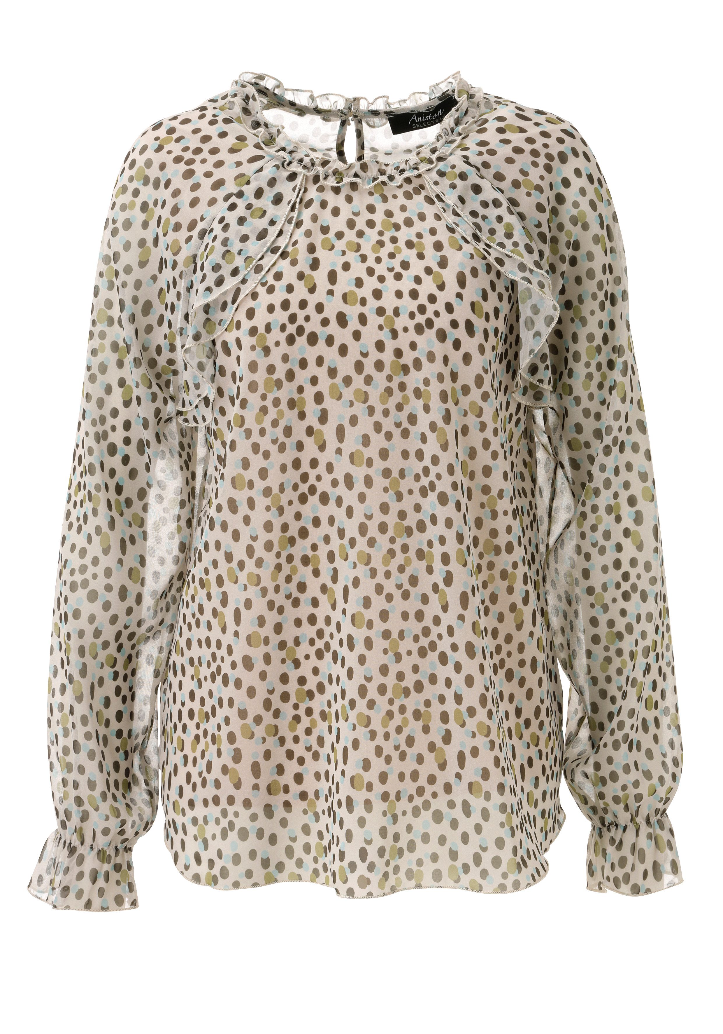 Aniston SELECTED Chiffonbluse (2-tlg) dezent transparent und mit Unterziehtop - NEUE KOLLEKTION – Bild 5 von 5
