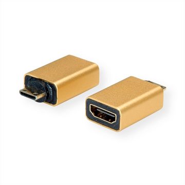 ROLINE GOLD HDMI-Adapter, HDMI BU - HDMI Mini ST Audio- & Video-Adapter HDMI Typ C (Mini) Männlich (Stecker) zu HDMI Typ A Weiblich (Buchse)