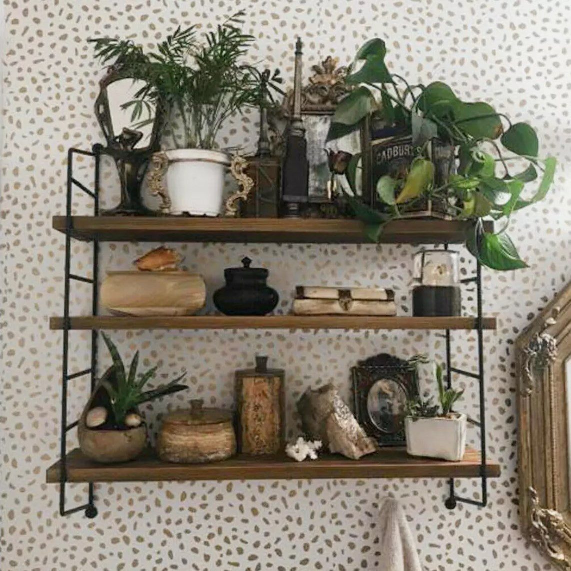 Holz Lichter Wandregal Wandregal verstellbar rustikal, Hängeregal, Schweber günstig online kaufen