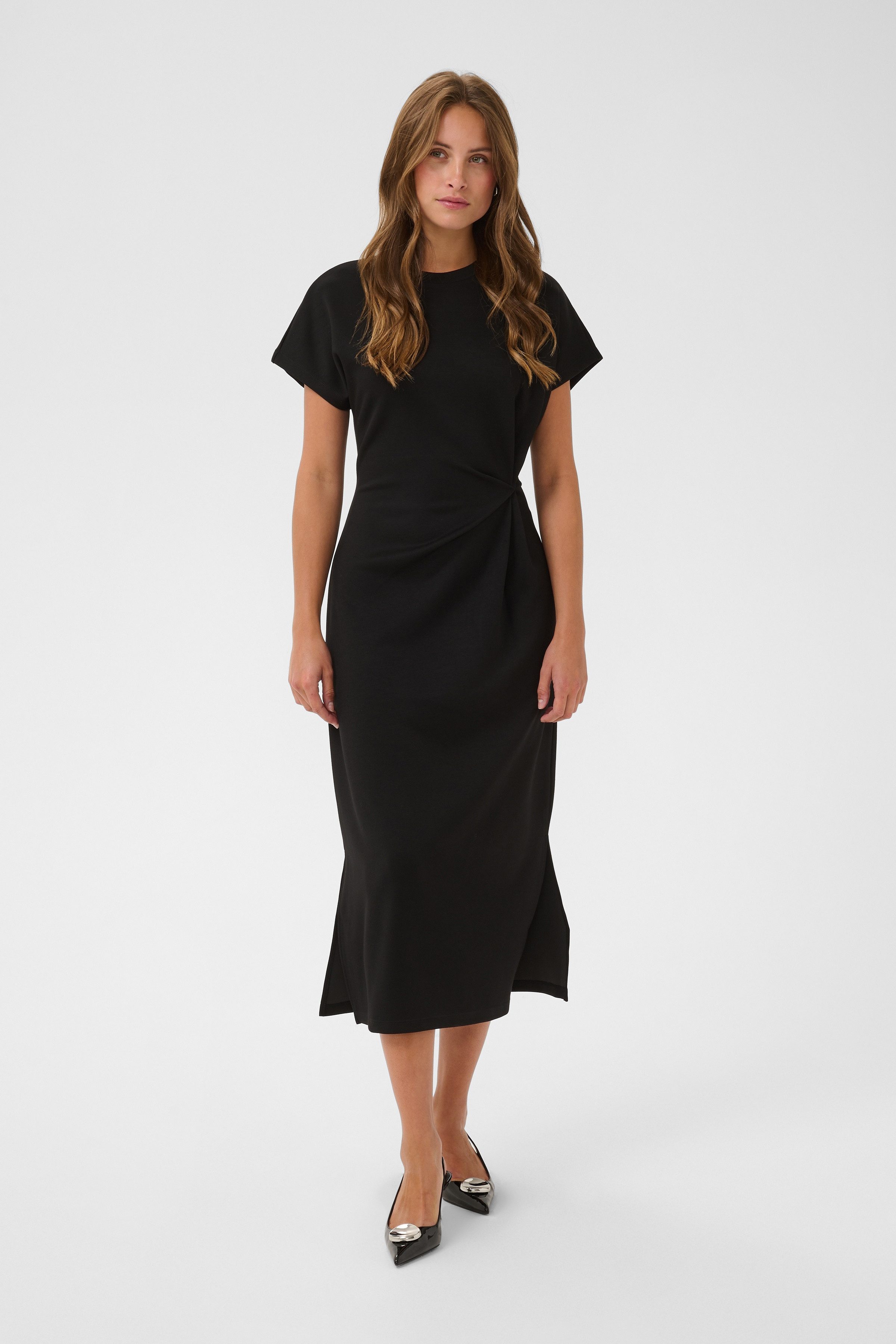 Saint Tropez Midikleid TheoSZ Dress Materialmix, Fitted