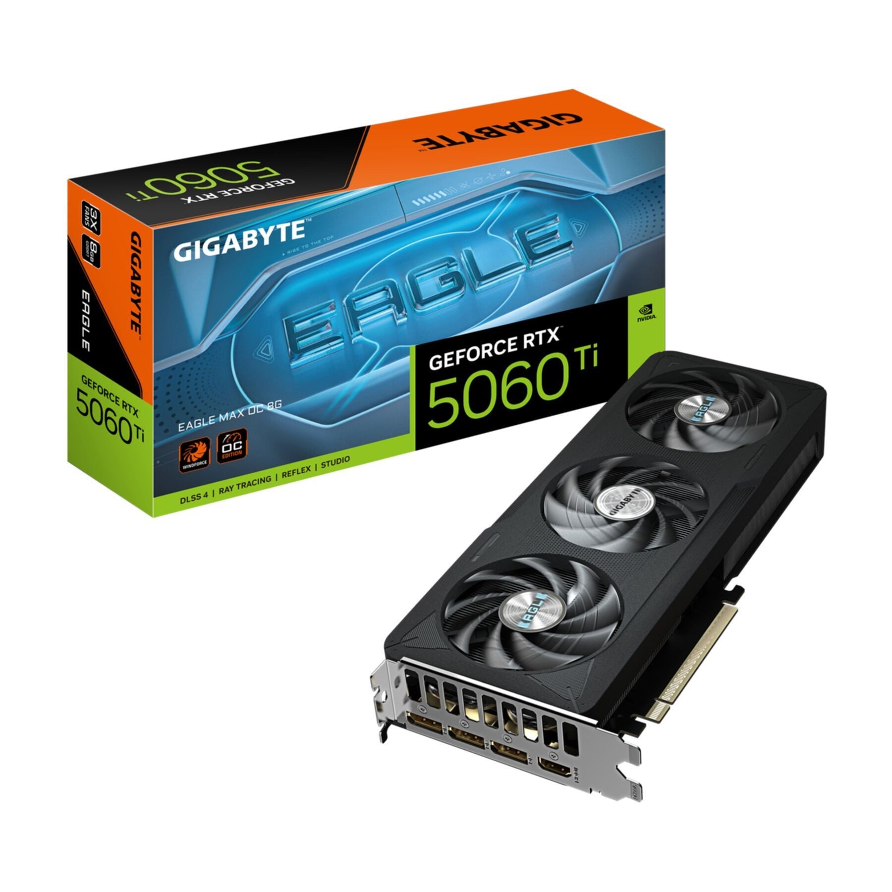 Gigabyte GeForce RTX 5060 Ti WINDFORCE MAX OC 8G Grafikkarte – 8 GB GDDR7, 128 Grafikkarte